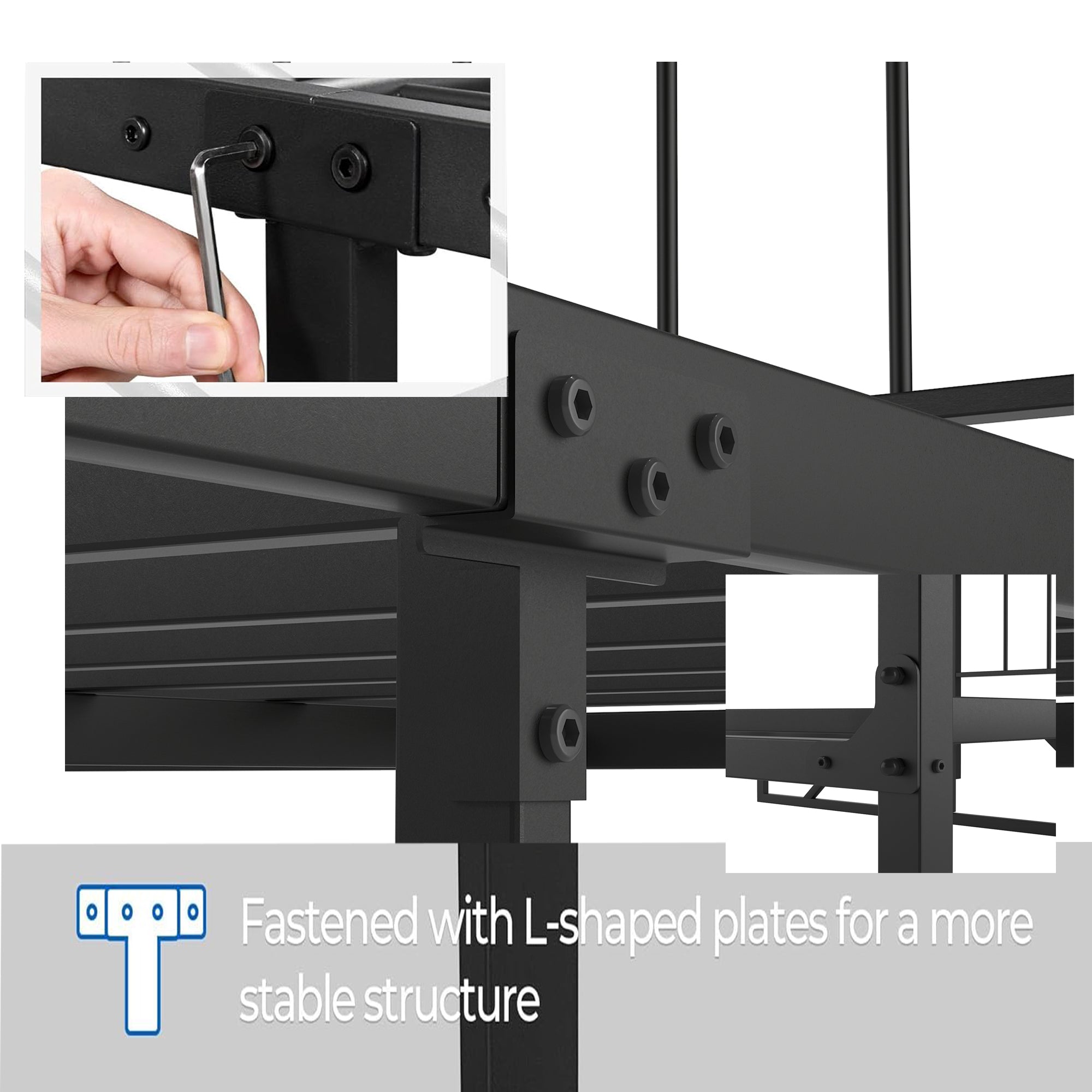 Metal Platform Bed with Headboard & Footboard