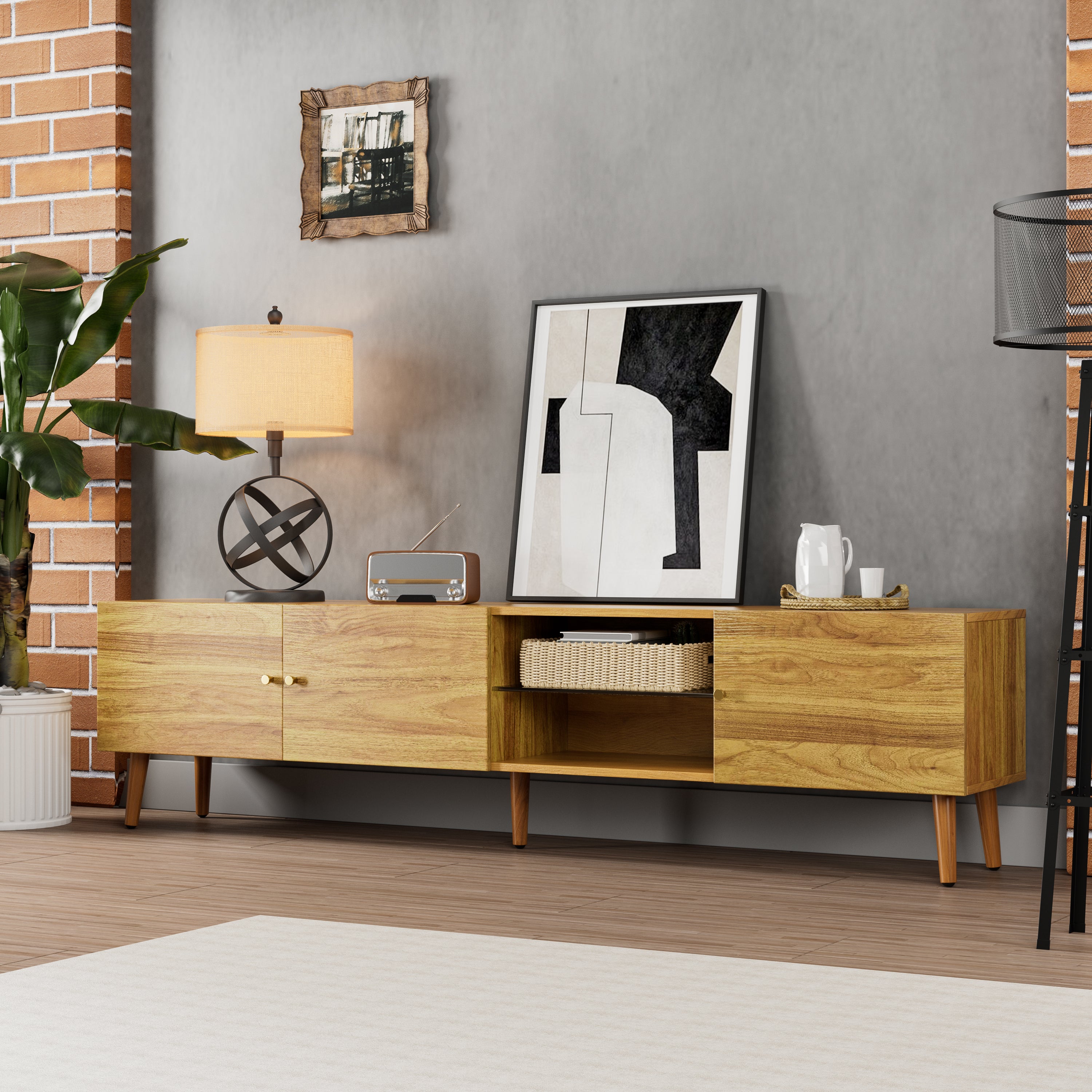 70-Inch Mid-Century TV Console