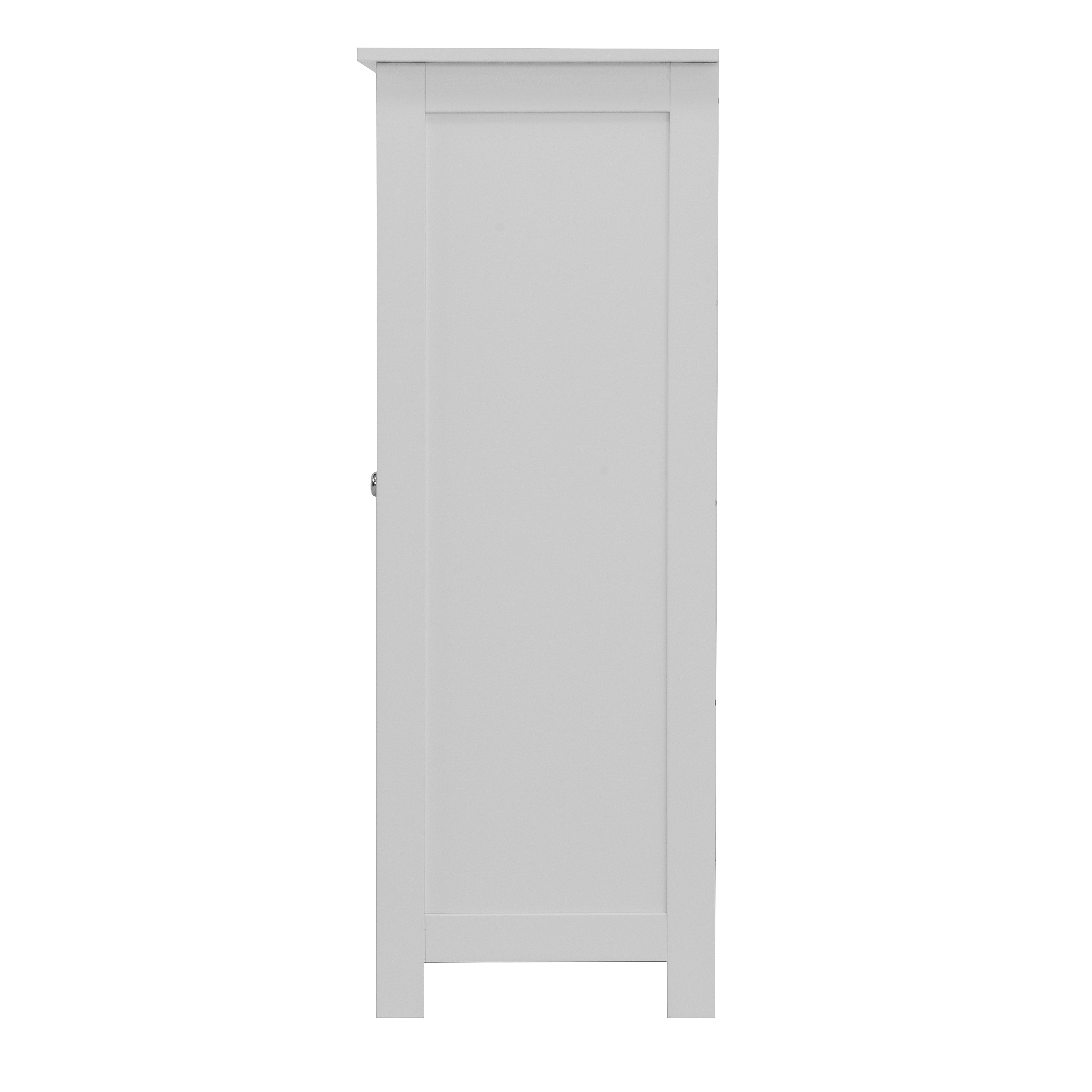 White Bathroom Storage Cabinet, Floor Cabinet with Adjustable Shelf and Drawers – view 7