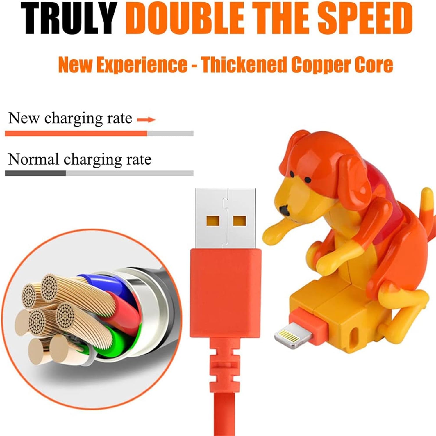 Funny dog phone charger cable product details