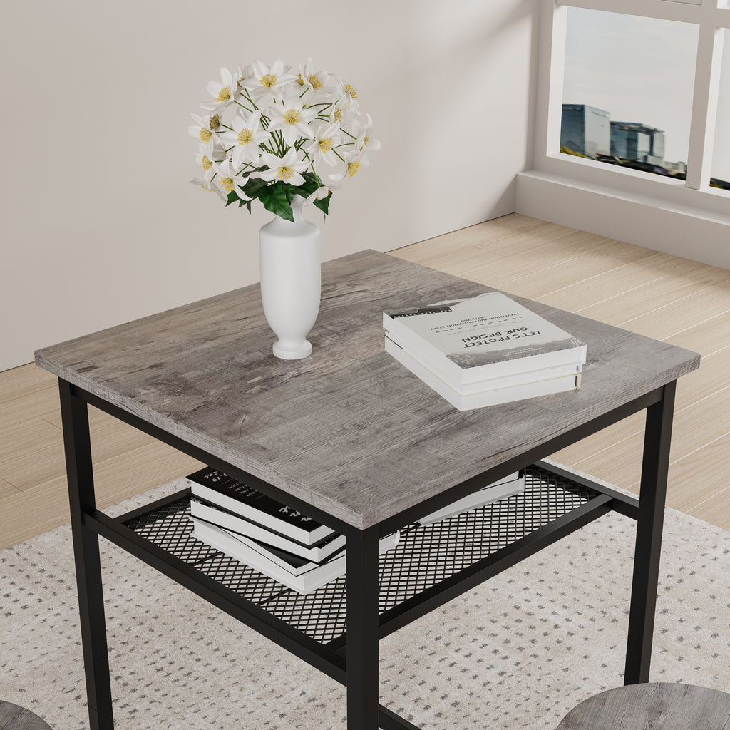 Bar table, equipped with 2 bar stools , with backrest and partition