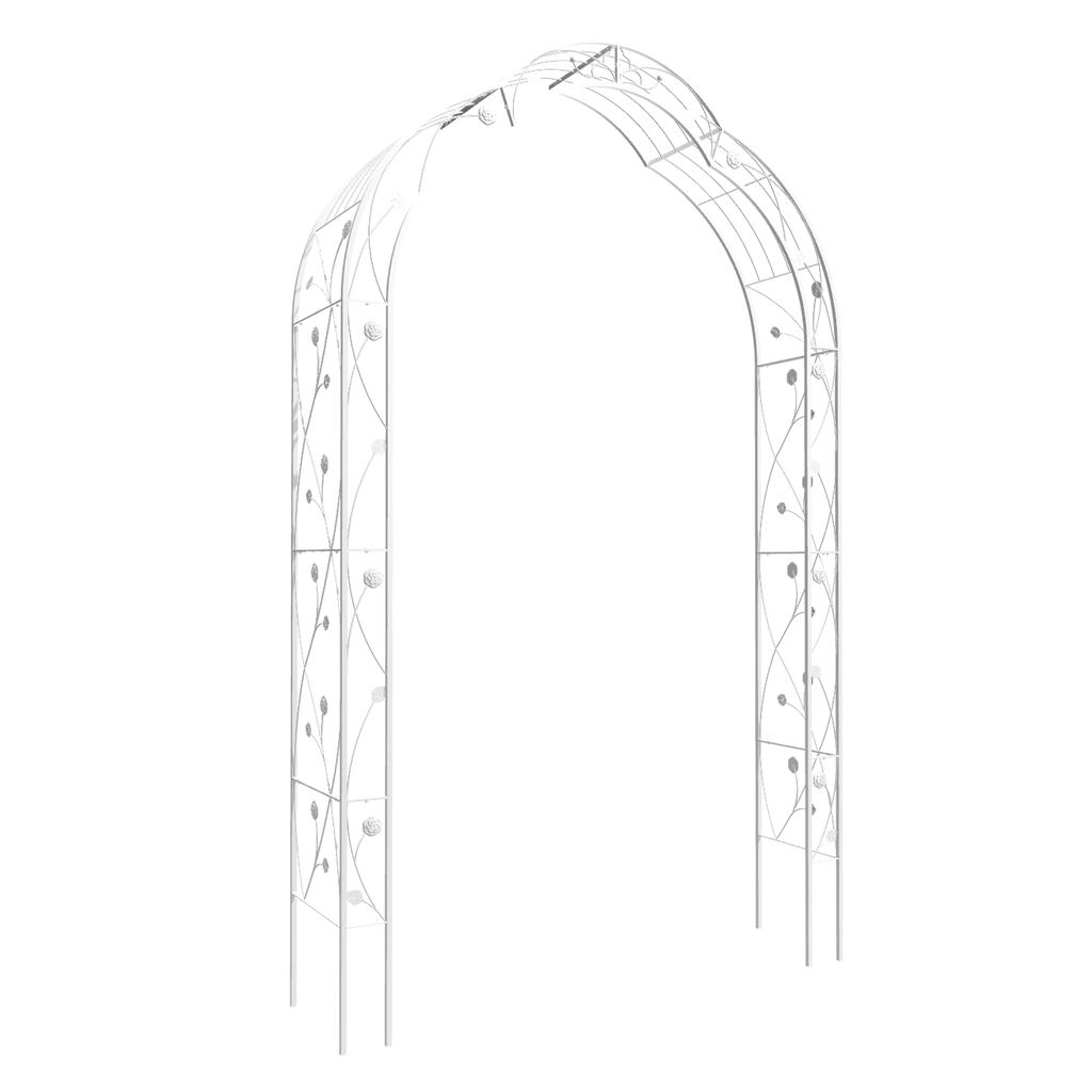 Metal Garden Arch Assemble Freely with 8 Styles Garden Arbor Trellis Climbing Plants – view 9
