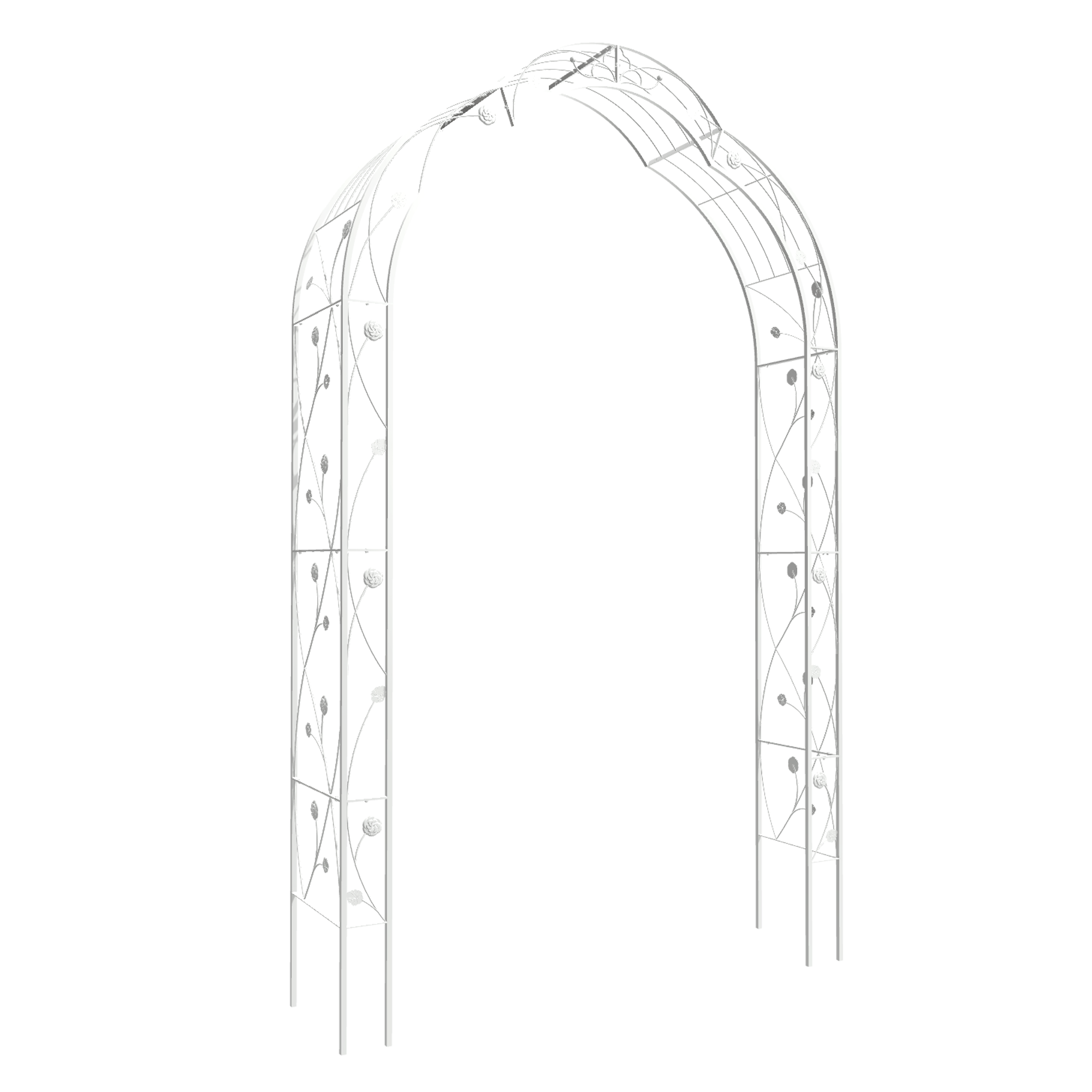 Metal Garden Arch Assemble Freely with 8 Styles Garden Arbor Trellis Climbing Plants – view 9