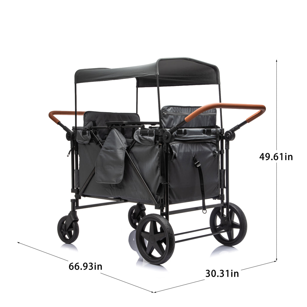 Wogan Stroller W/removble 4-Seater, Extra-Thick Support Bar & Higher 212 Load Capacity – view 2