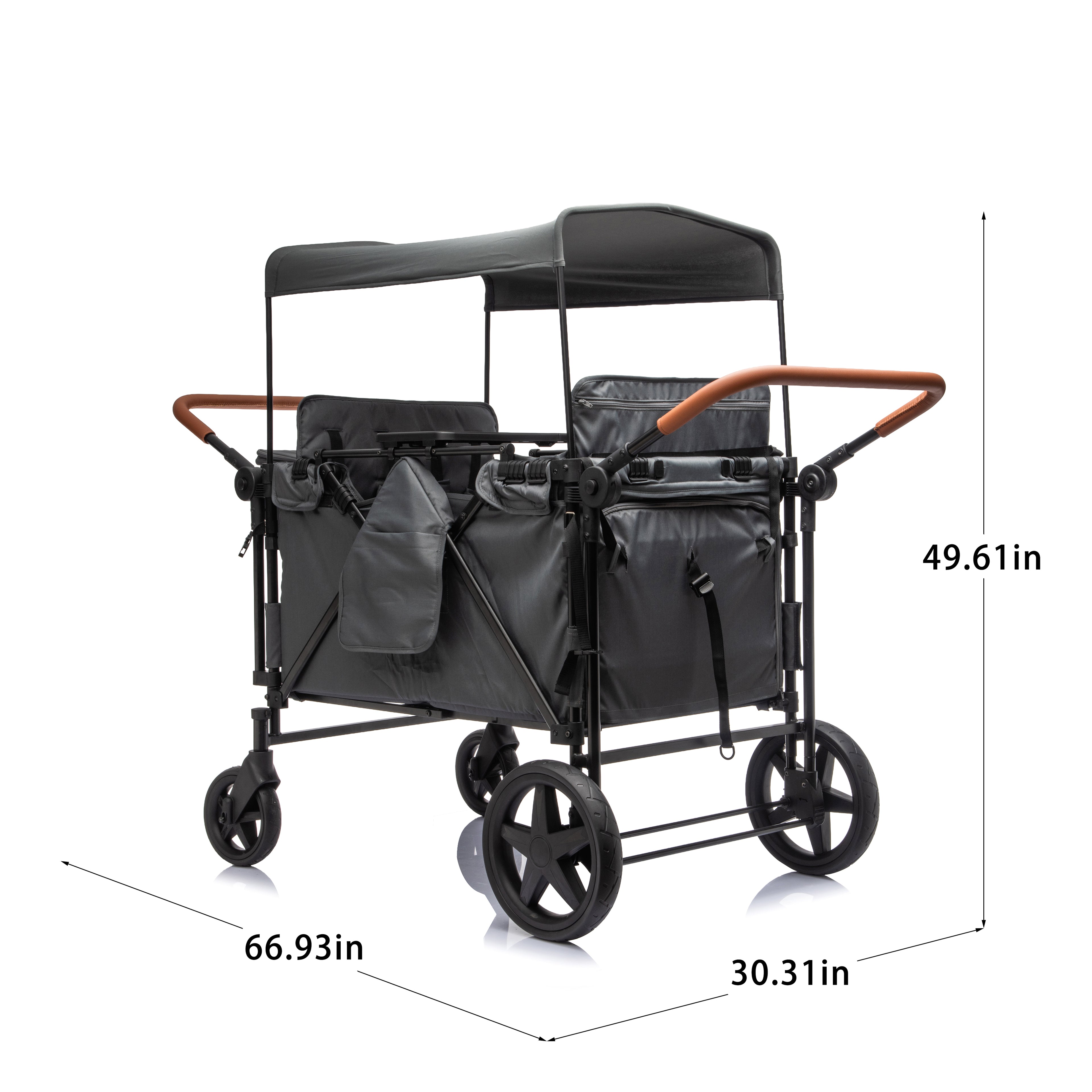 Wogan Stroller W/removble 4-Seater, Extra-Thick Support Bar & Higher 212 Load Capacity – view 2