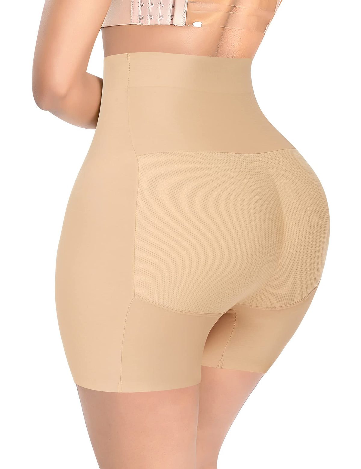 womens high waist padded shaping shorts - view 2