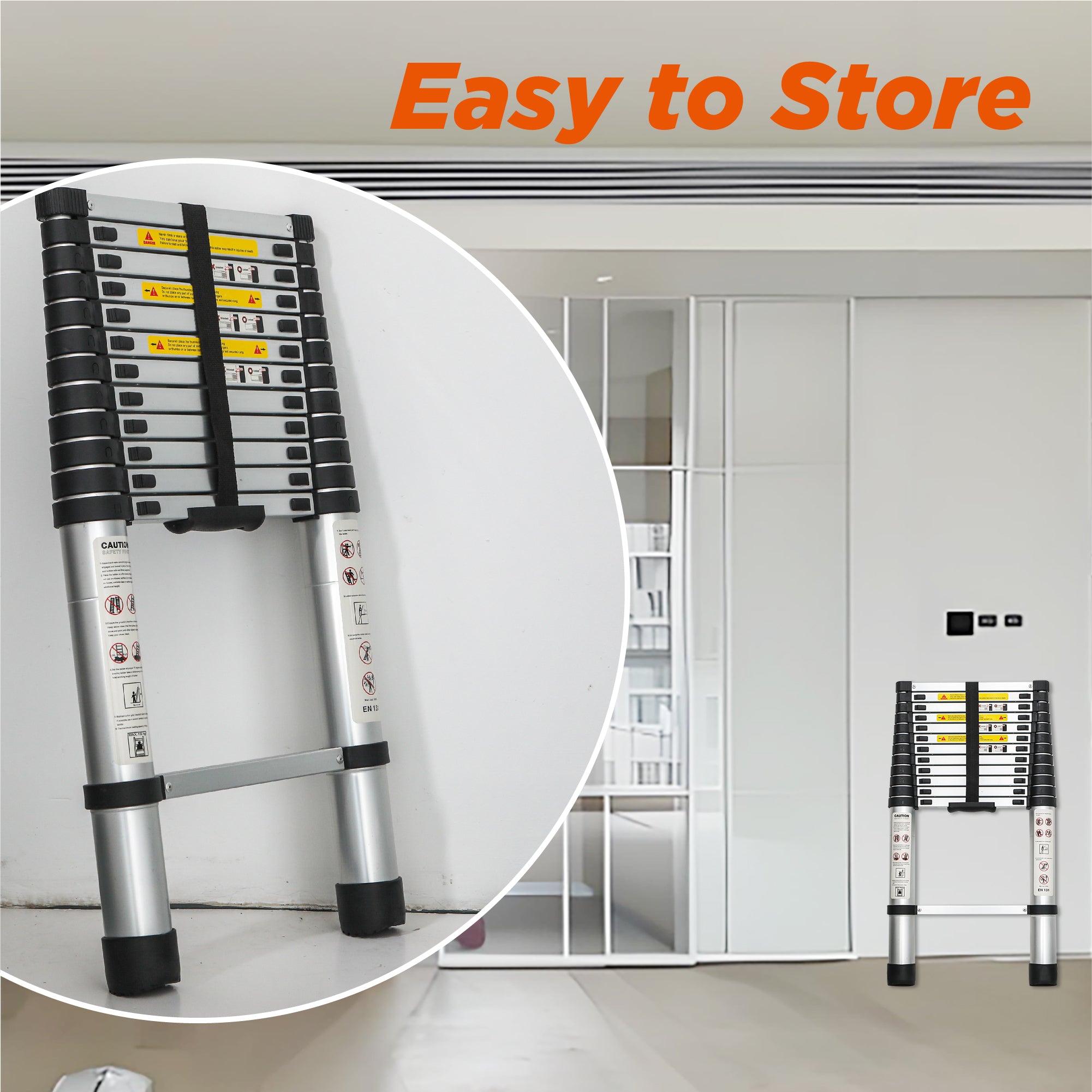Telescoping Ladder 16.5FT, Telescopic Extension Ladder – view 5