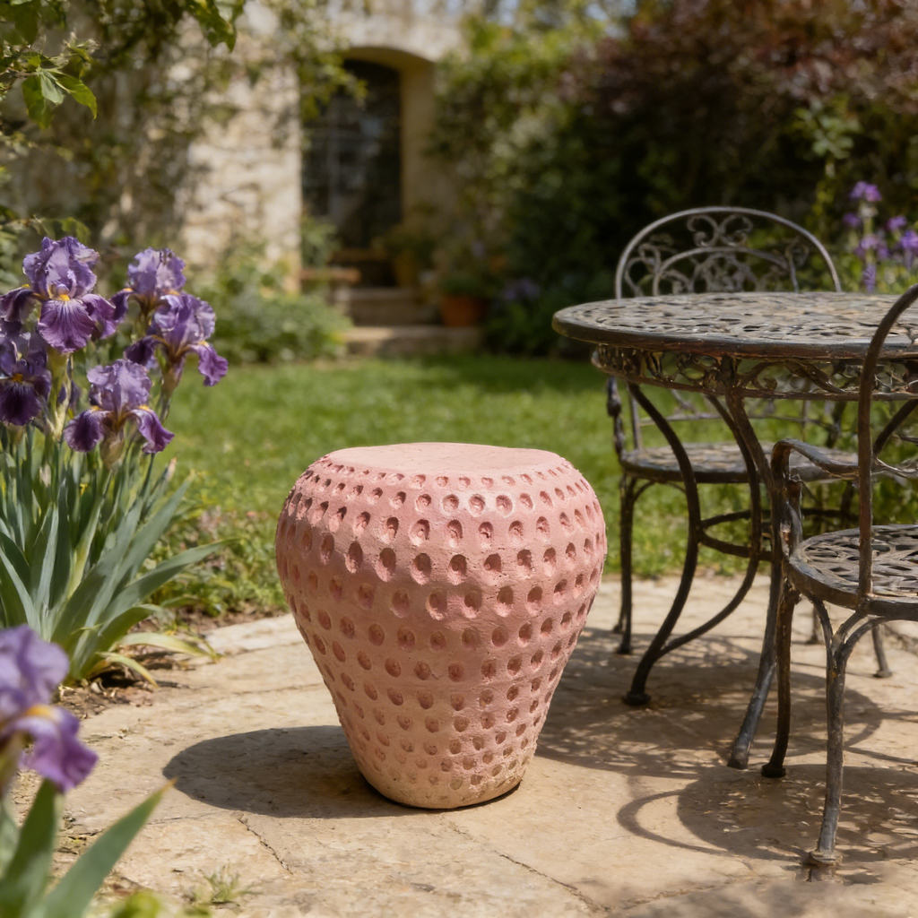 Strawberry Fruit Stool, 13.4" Oversized Resin Stool, Side Table – view 6