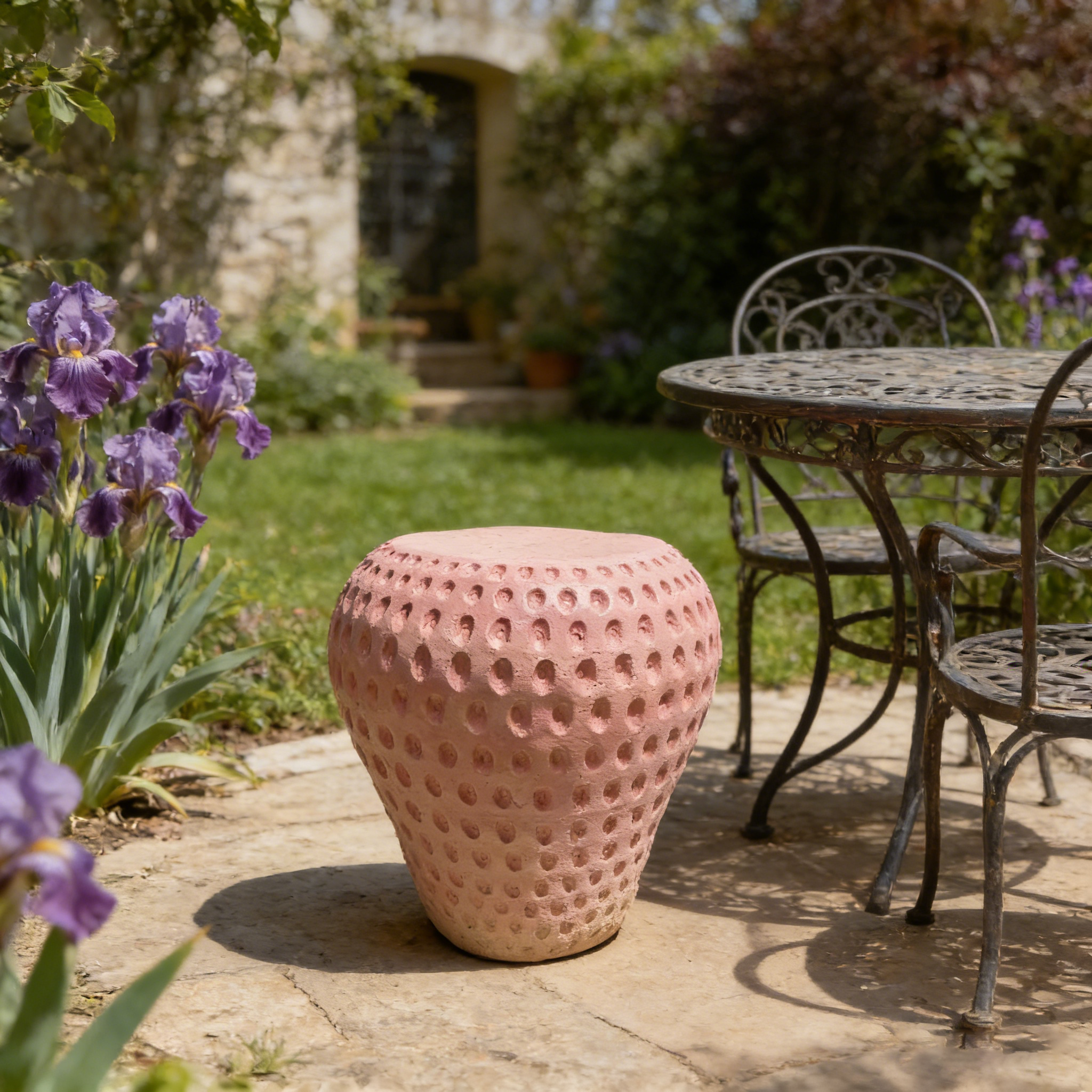 Strawberry Fruit Stool, 13.4" Oversized Resin Stool, Side Table – view 6