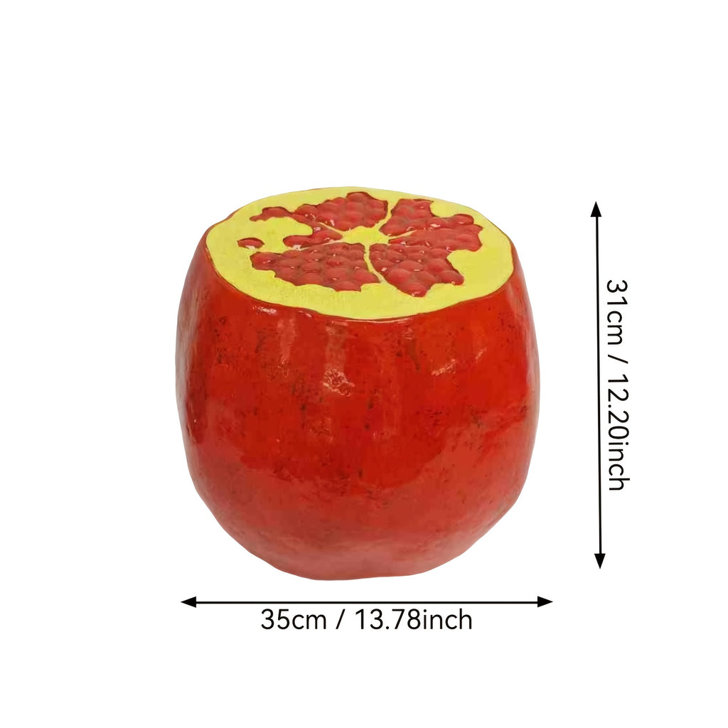 Pomegranate Fruit Stool, 13.4" Oversized Resin Stool, Side Table – view 4