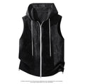 Men's Camouflage Hooded Sleeveless Top, Fashion Casual Loose Tank Top, Comfort Breathable Lightweight Trendy Sleeveless Hoodie