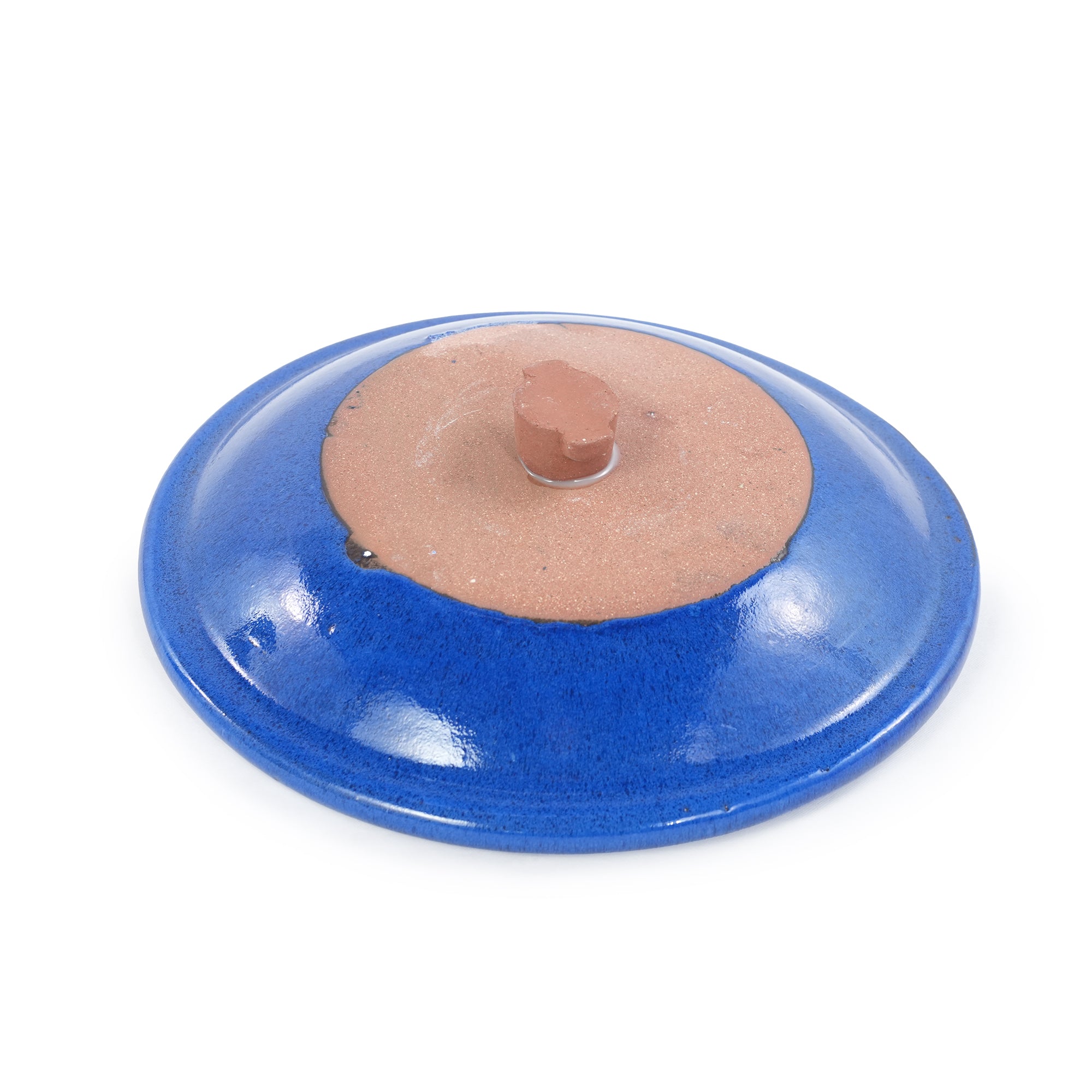 Ceramic Pedestal Bird Bath for Outdoor Garden, 12.2 Inch Diameter Vintage Sapphire Blue Birdbath, Tall Backyard Patio Wild Bird Water Feeder Yard Decor