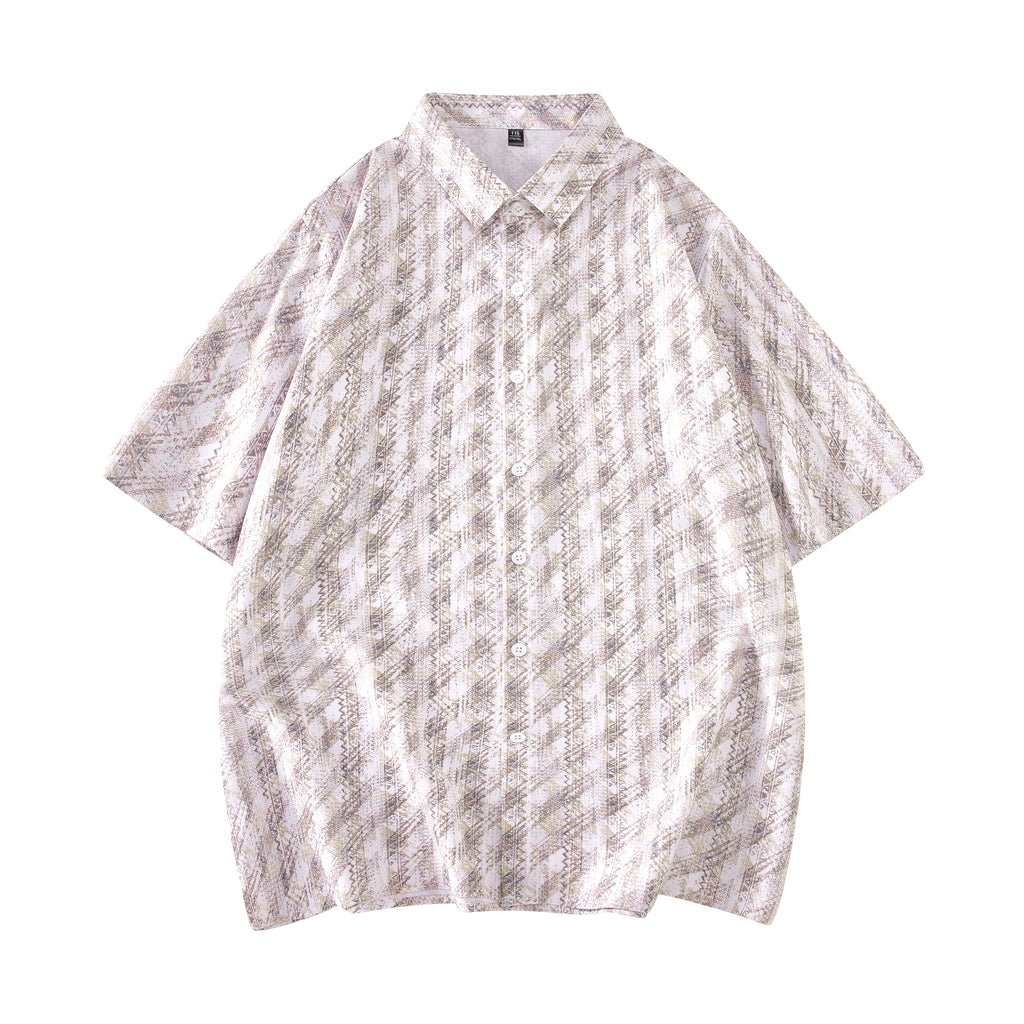 Men's Loose Fit Floral Short Sleeve Shirt, Hype Casual Street Shirt