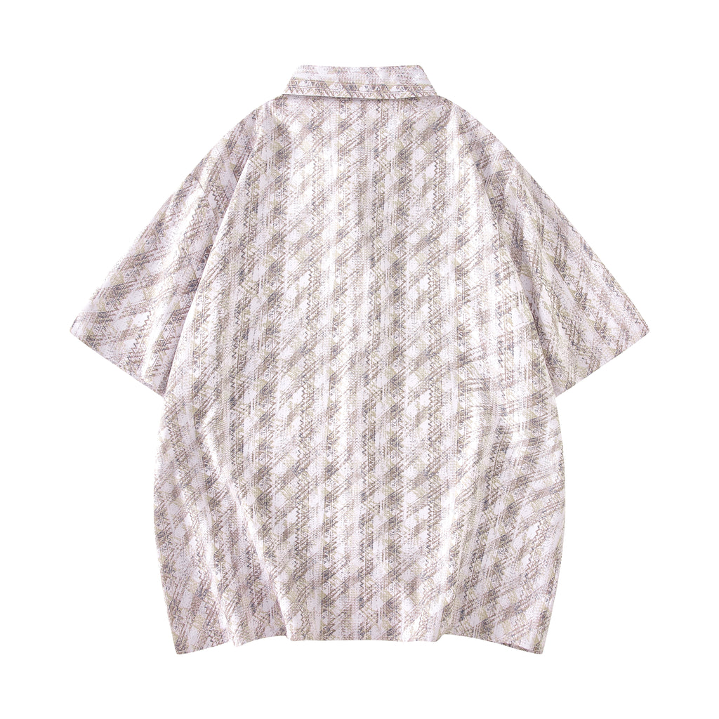 Men's Loose Fit Floral Short Sleeve Shirt, Hype Casual Street Shirt