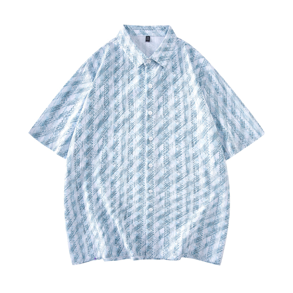 Men's Loose Fit Floral Short Sleeve Shirt, Hype Casual Street Shirt