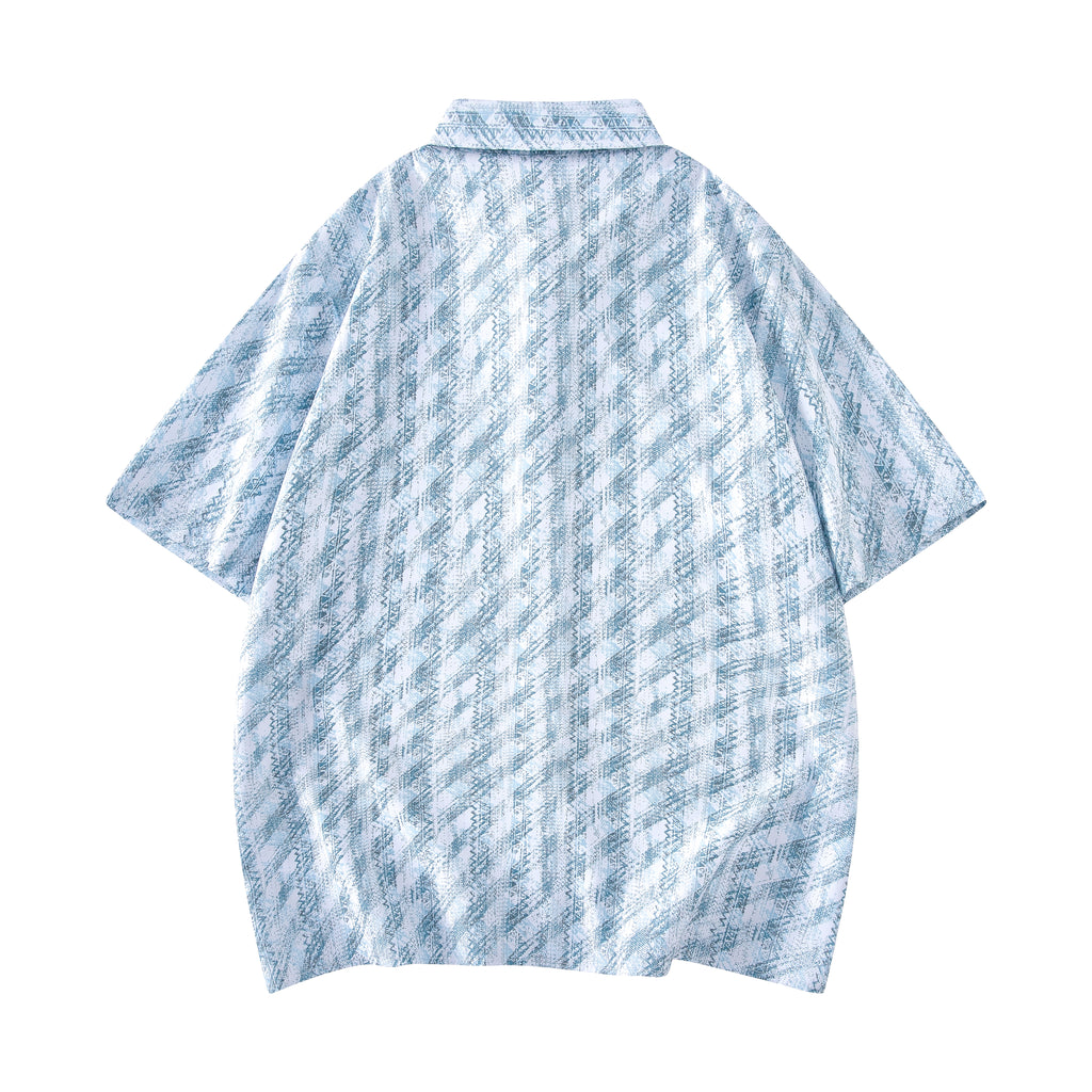 Men's Loose Fit Floral Short Sleeve Shirt, Hype Casual Street Shirt