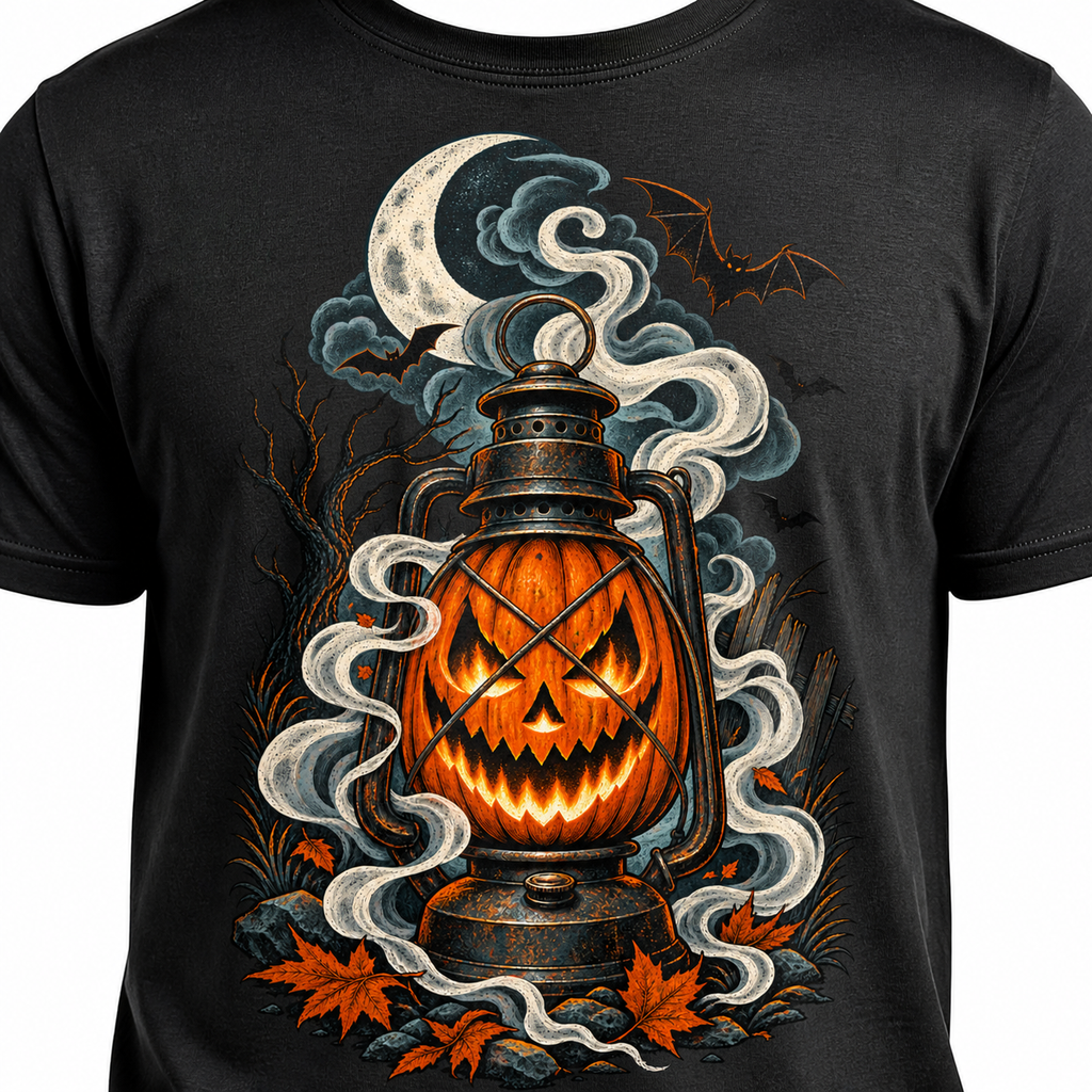 LUVEKON Halloween MEN-01 T-shirt — print and cotton fabric detail