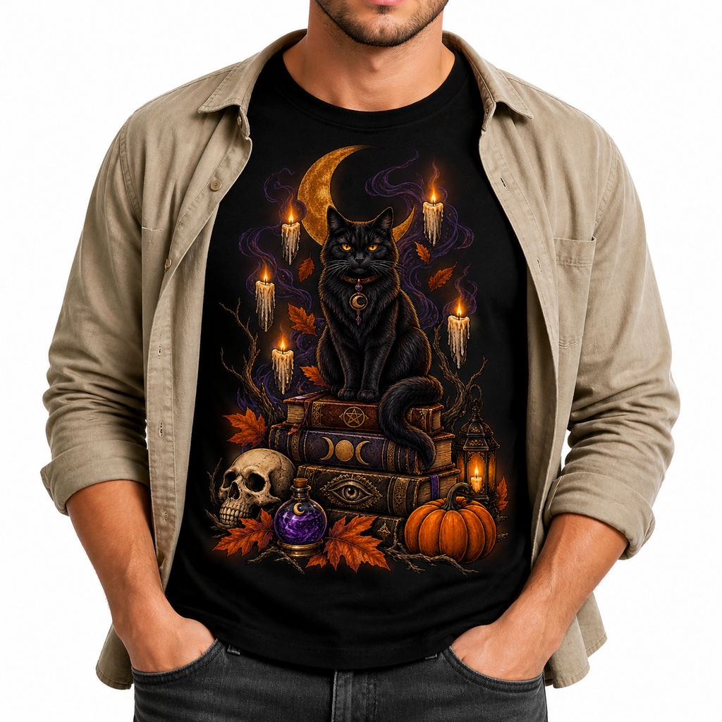 LUVEKON Halloween MEN-03 T-shirt — white-background coordinated outfit view