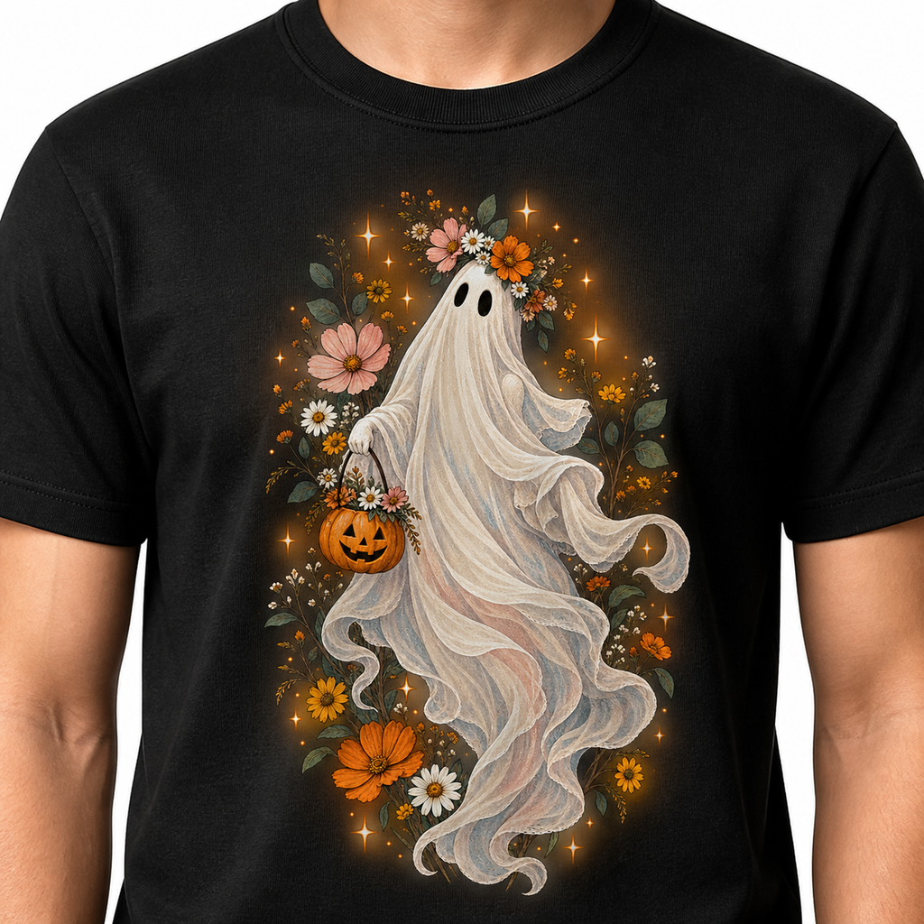 LUVEKON Halloween WOMEN-02 T-shirt — print and cotton fabric detail