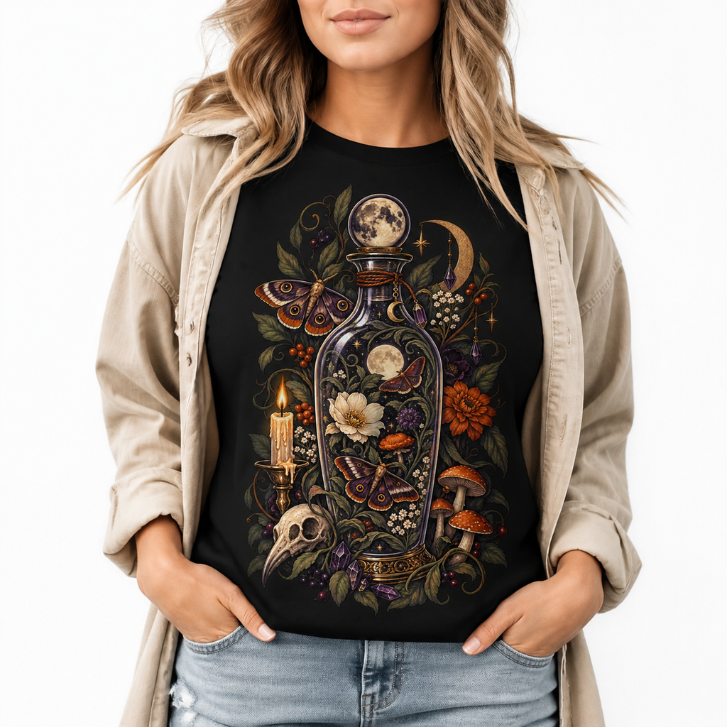 LUVEKON Halloween WOMEN-03 T-shirt — white-background coordinated outfit view