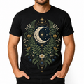 Men's celestial herbarium graphic T-shirt — front model view