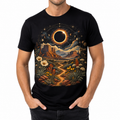 Men's eclipse desert bloom graphic T-shirt — front model view