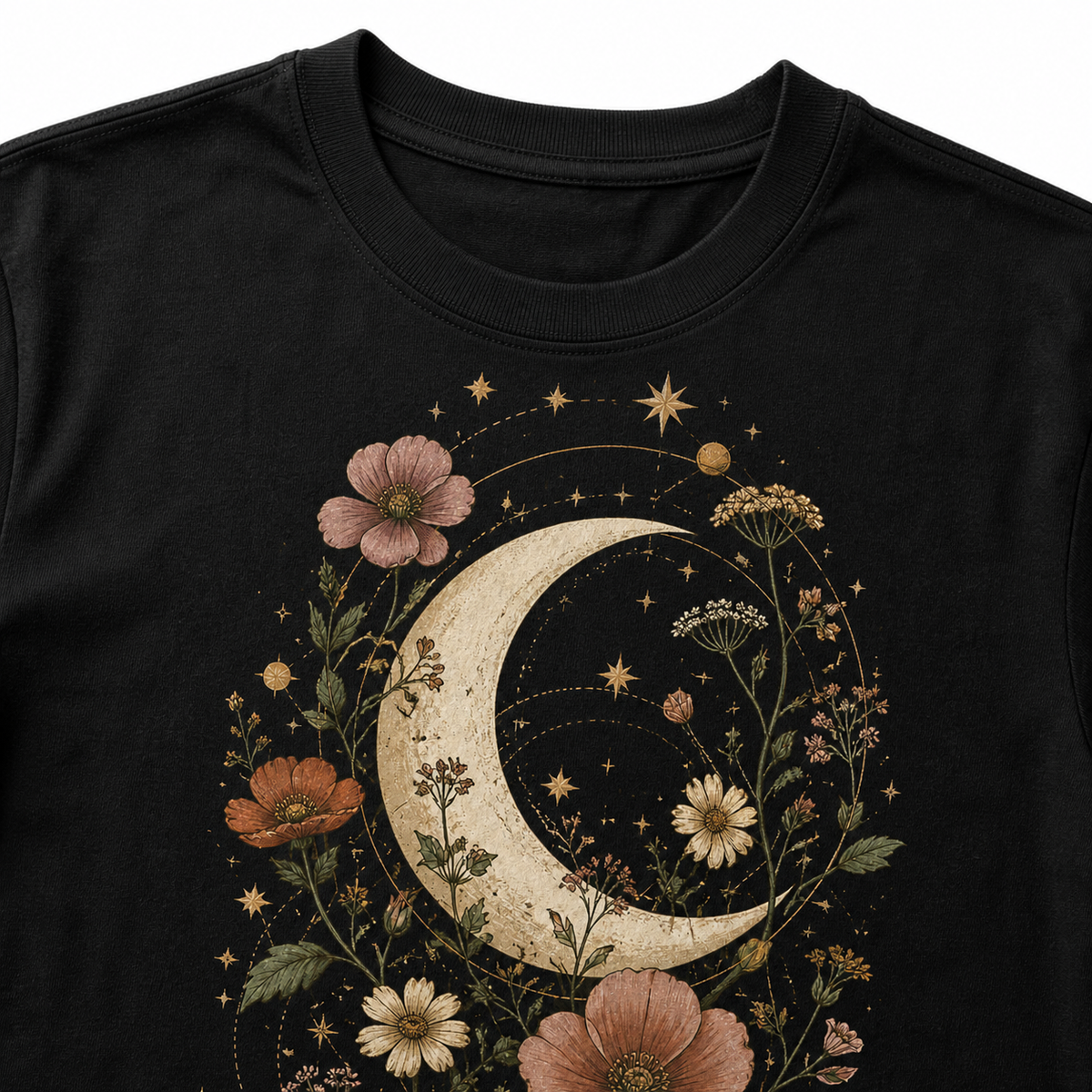 Moonlit Wildflower women's graphic T-shirt — image 4