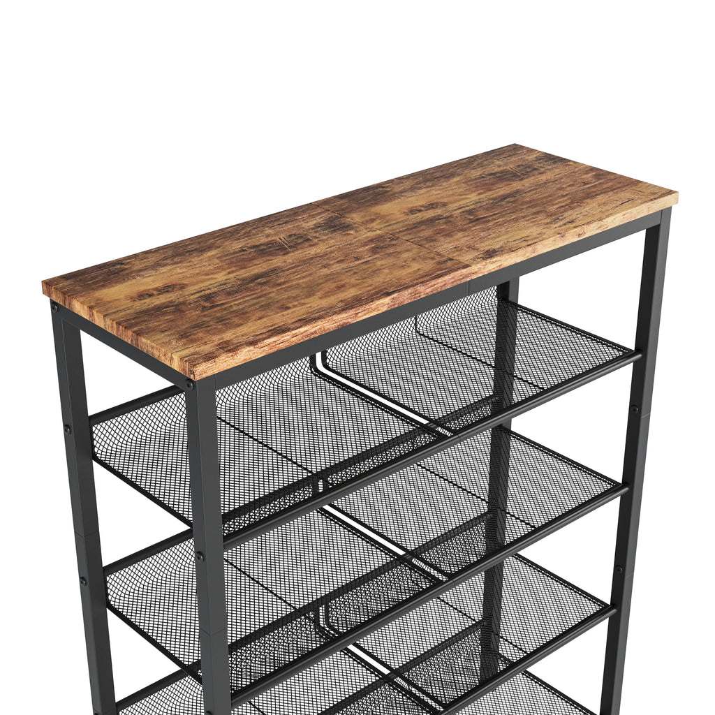 5-Tier Industrial Shoe Rack