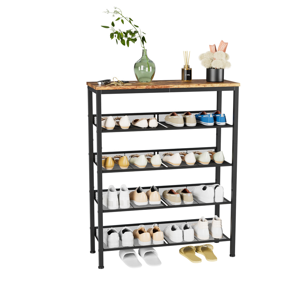 5-Tier Industrial Shoe Rack