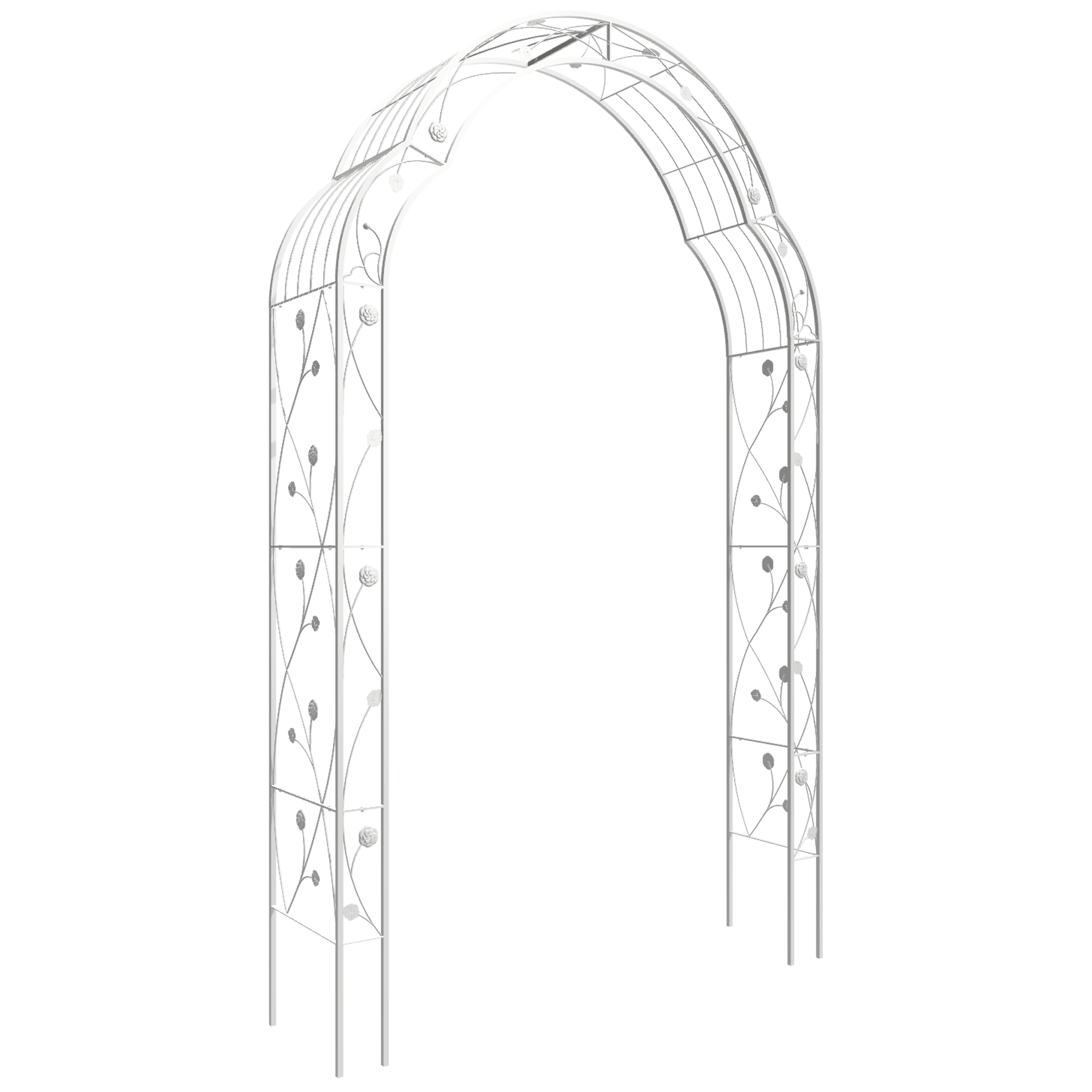 Metal Garden Arch Assemble Freely with 8 Styles Garden Arbor Trellis Climbing Plants – view 8