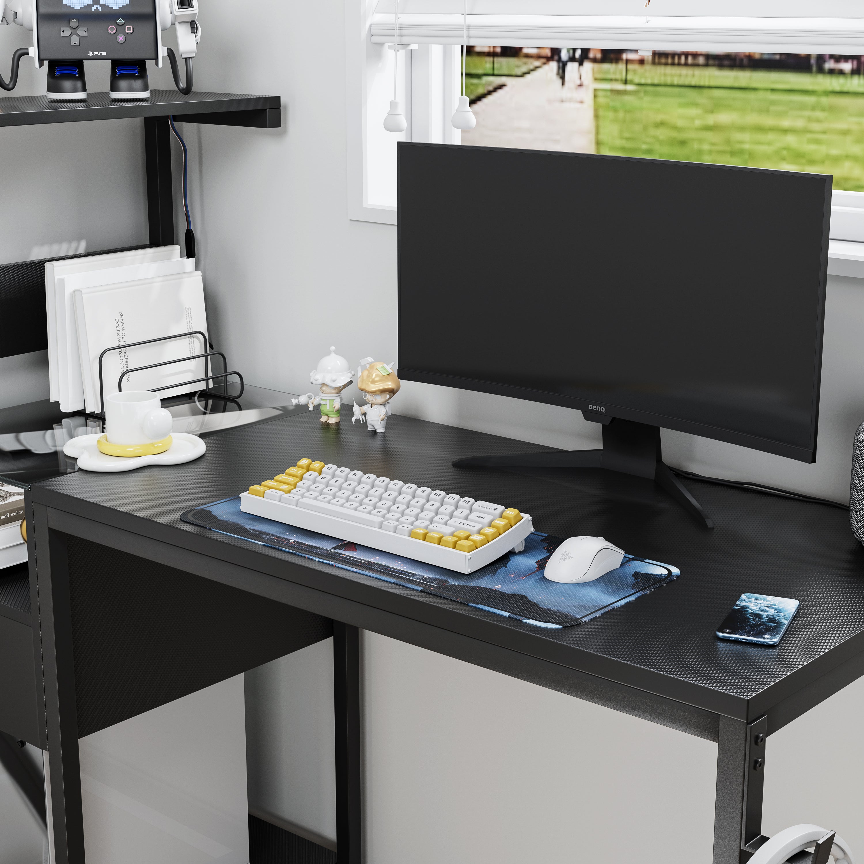 48-Inch Computer Desk with Power, Storage & LED