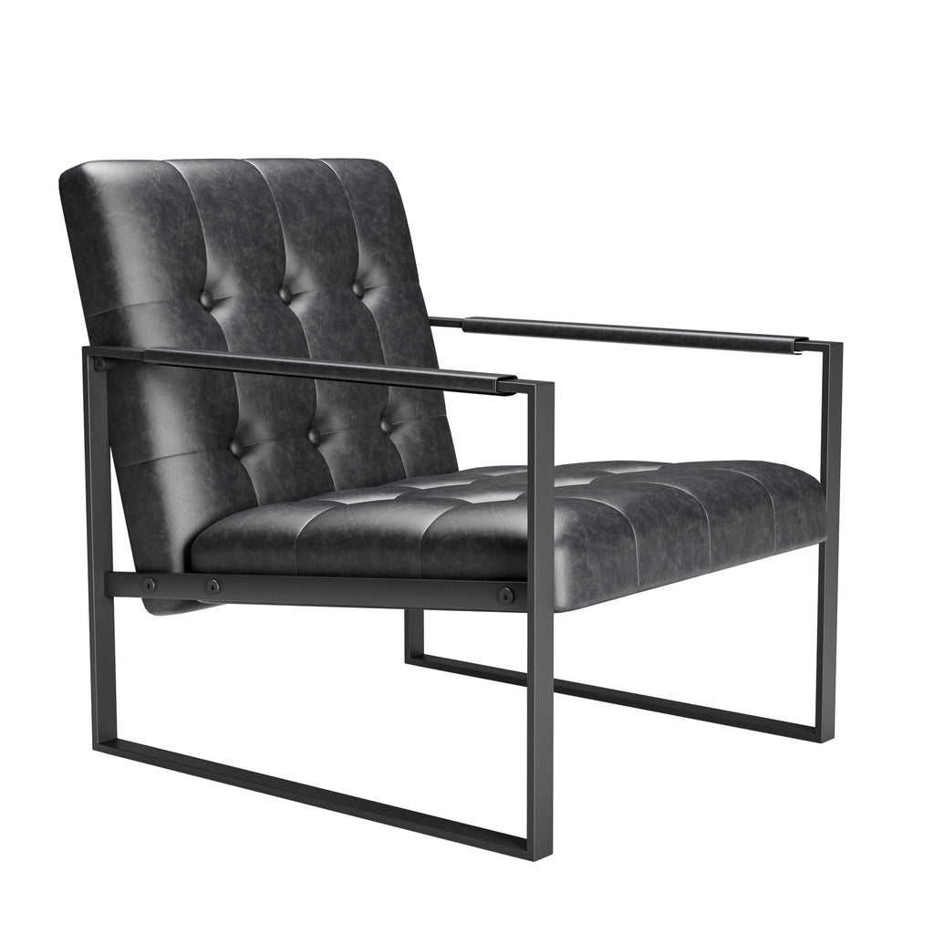 Modern Linen Upholstered Accent Chair