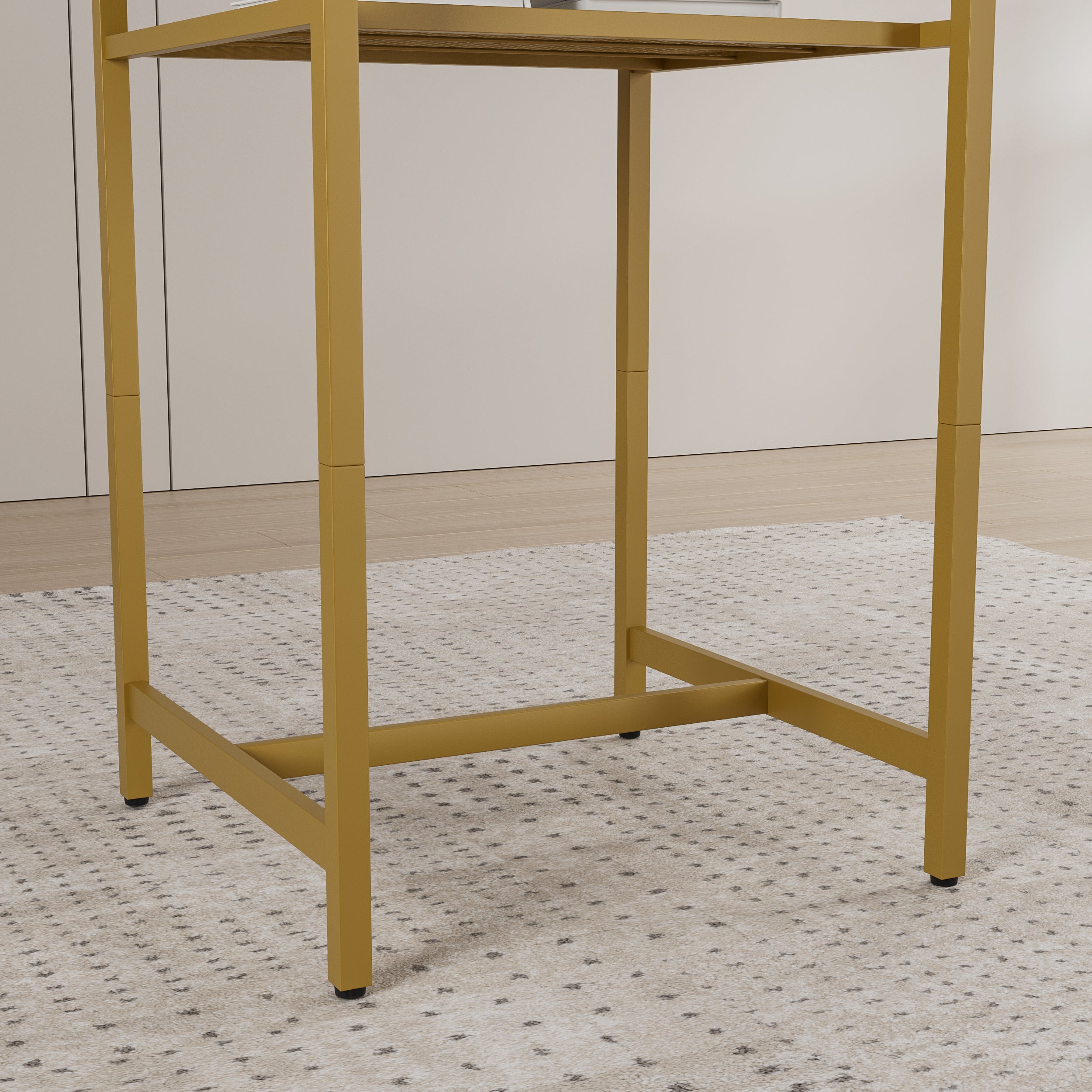 Bar table, equipped with 2 bar stools , with backrest and partition