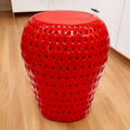 Strawberry Fruit Stool, 13.4" Oversized Resin Stool, Side Table