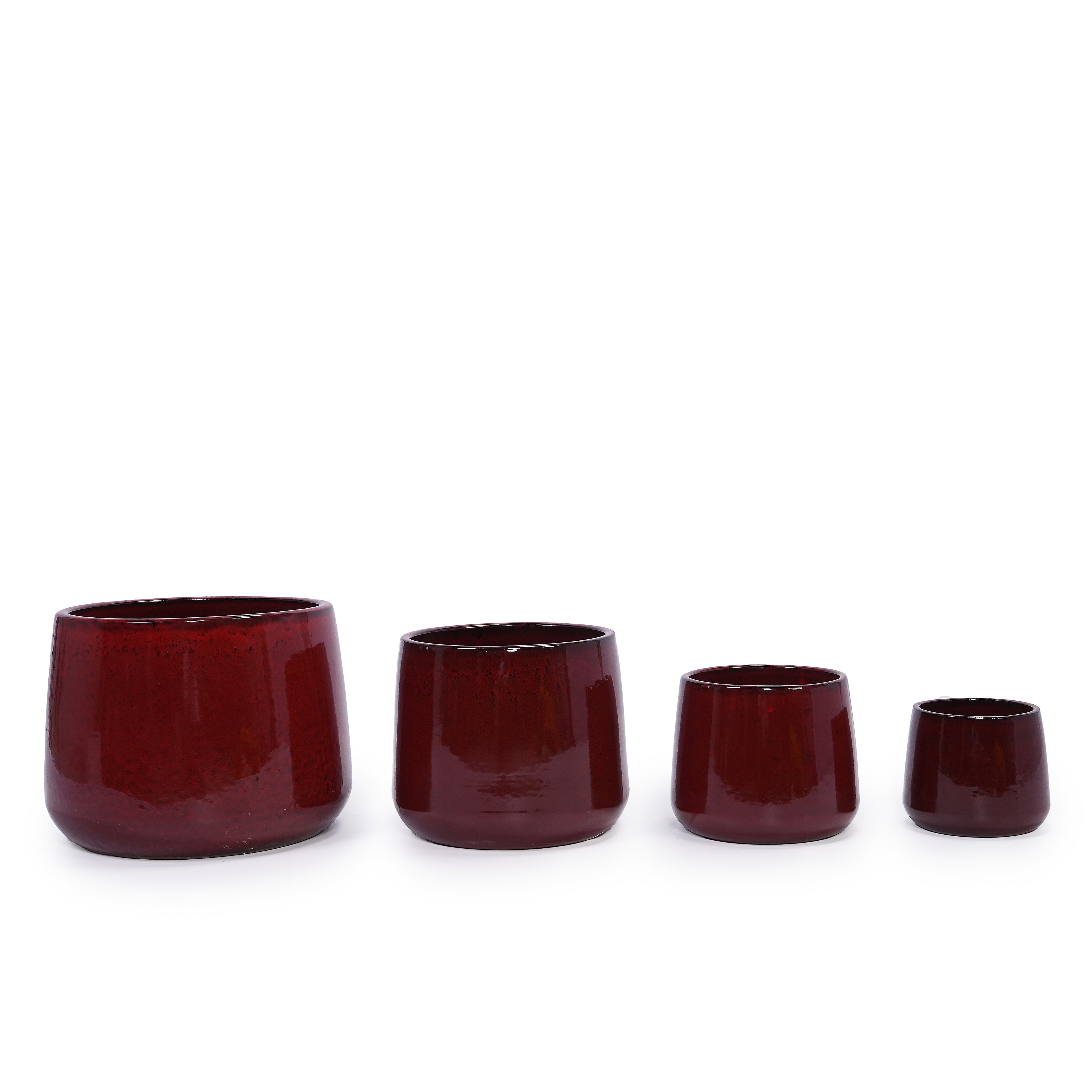 Handmade Ceramic Flower Pot Set of 4, 7/9/11/14 Inch Diameter – view 12