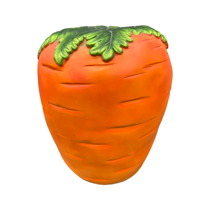 16" Oversized Carrot Shaped Resin Stool, Side Table, Plant Stand – view 9