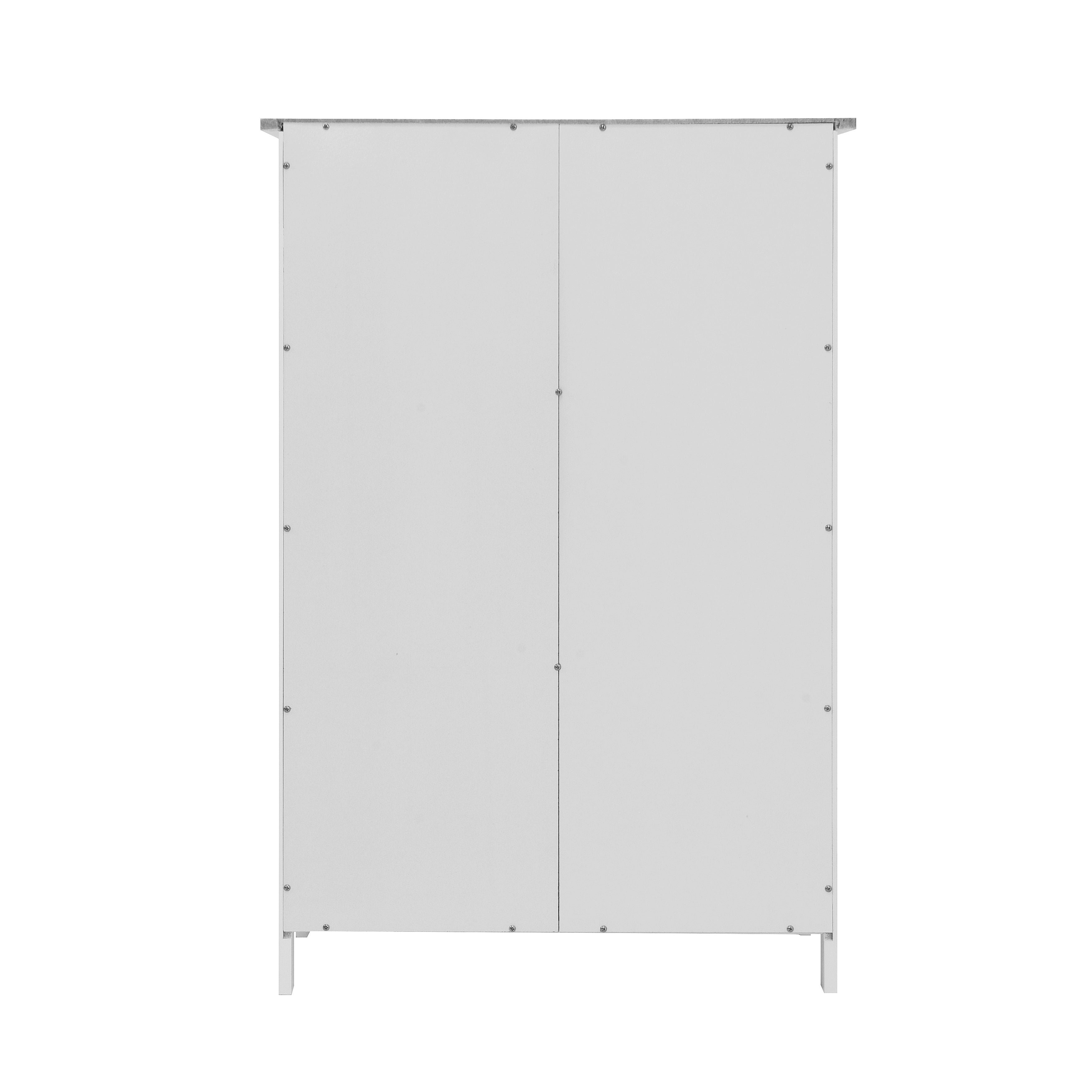 White Bathroom Storage Cabinet, Floor Cabinet with Adjustable Shelf and Drawers – view 5