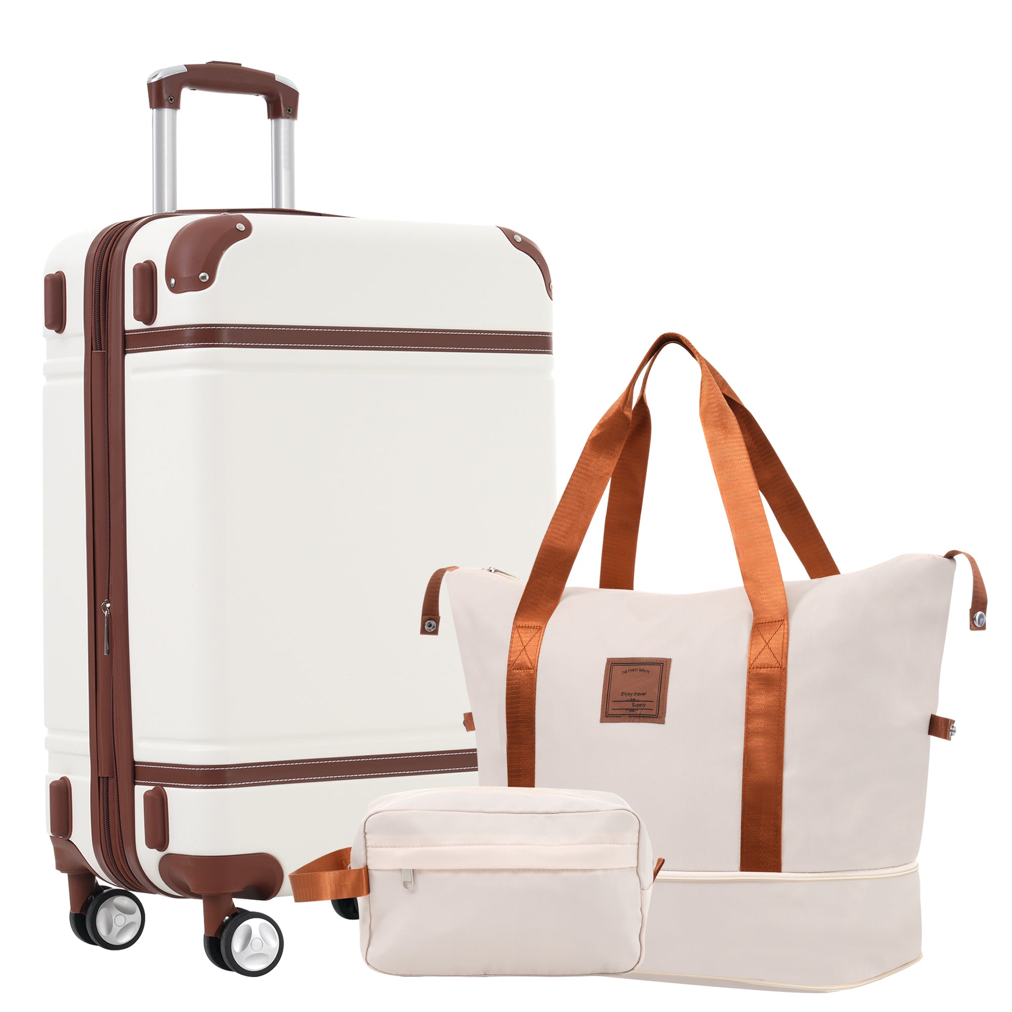 Hardshell Luggage Sets with Bags Lightweight Suitcase Double Spinner Wheels with TSA Lock