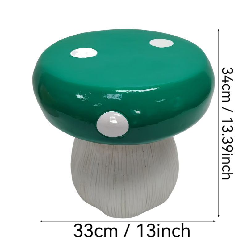 Mushroom Model Statue Stool, Outdoor Garden Resin Stool – view 4