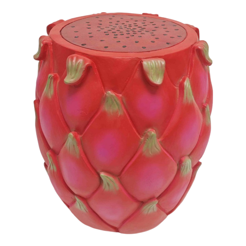 13.4" Oversized Resin Dragon Fruit Stool, Multi-Purpose Side Table & Plant Stand – view 5