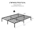 Wave-Headboard Metal Platform Bed