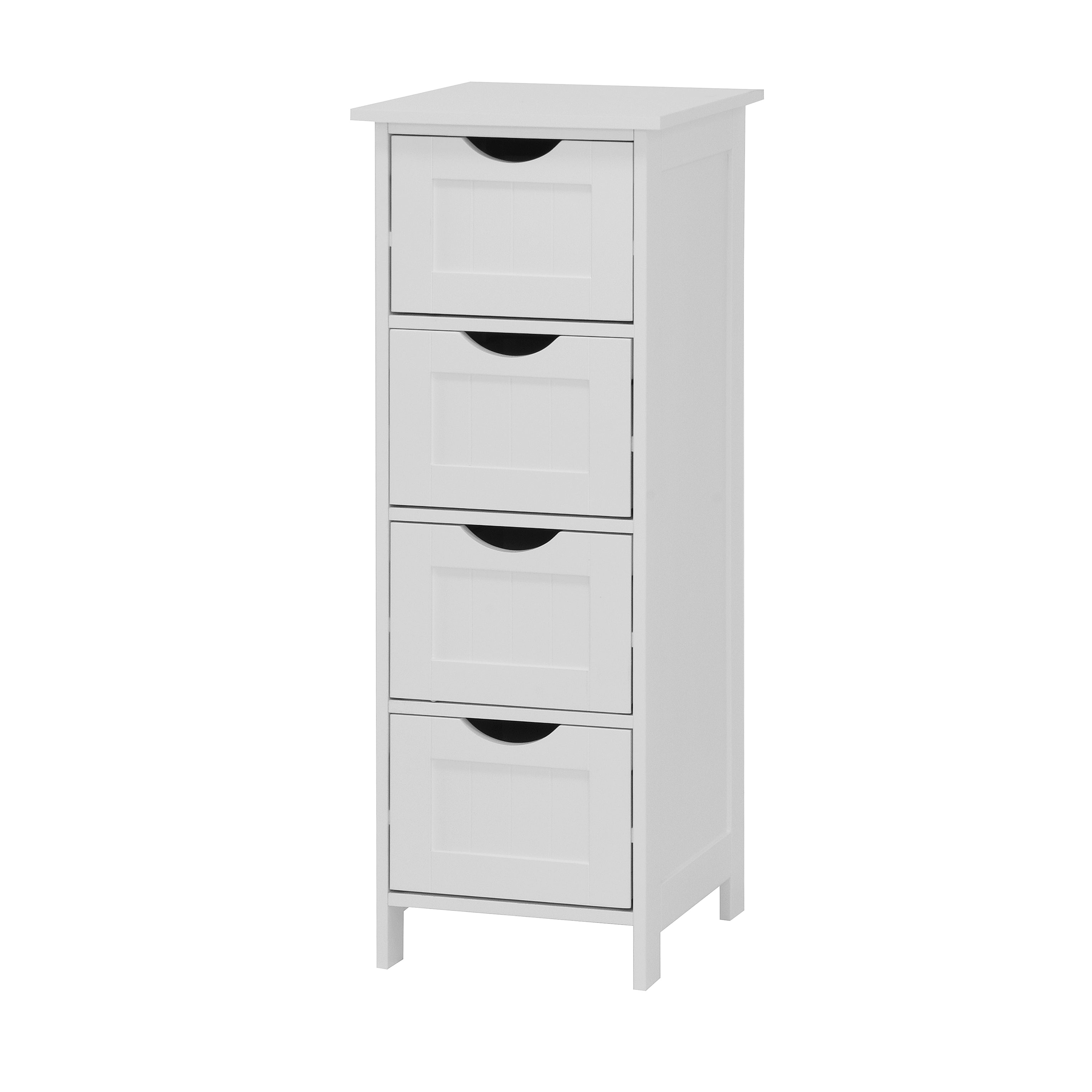 White Bathroom Storage Cabinet, Freestanding Cabinet with Drawers – view 6
