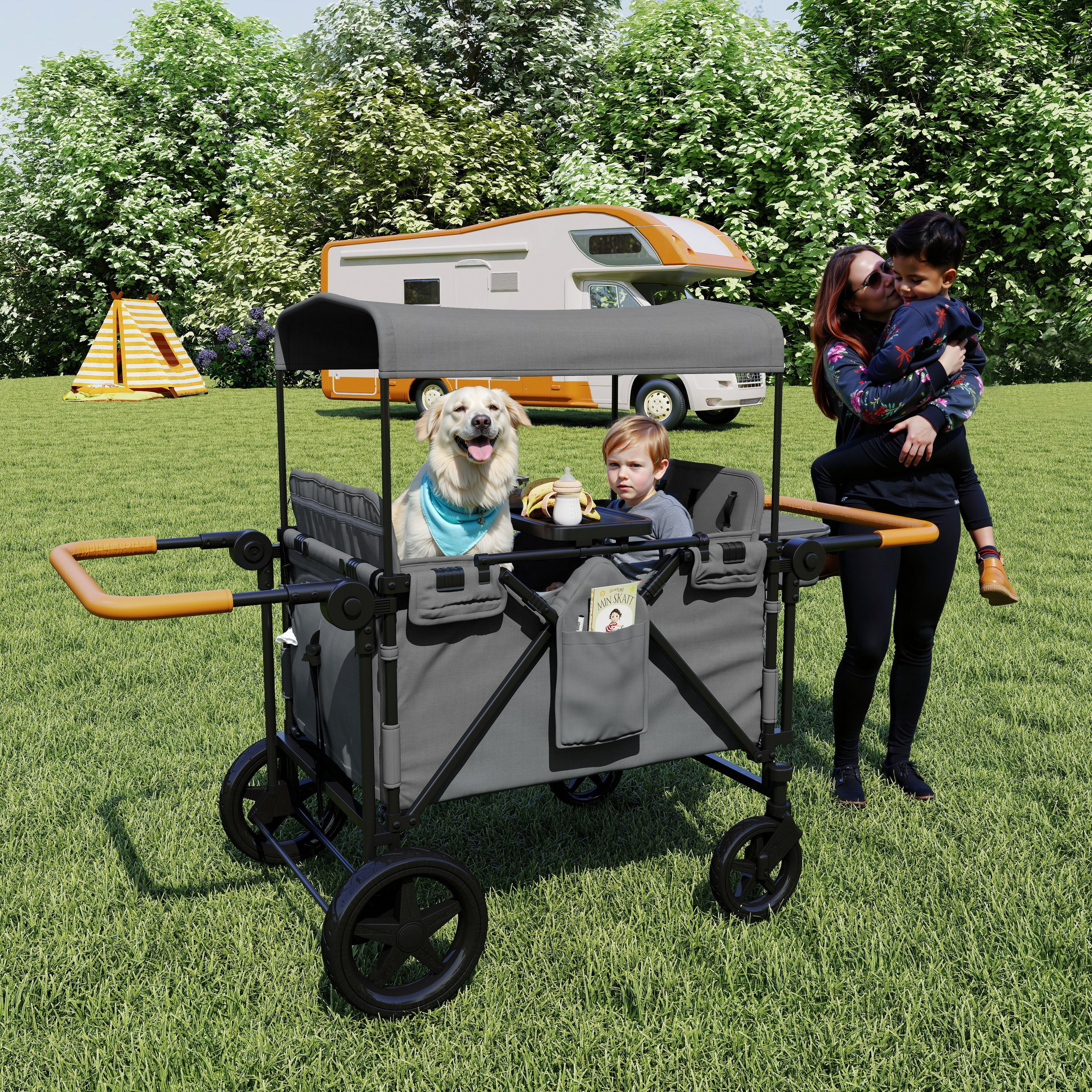 Wogan Stroller W/removble 4-Seater, Extra-Thick Support Bar & Higher 212 Load Capacity – view 3