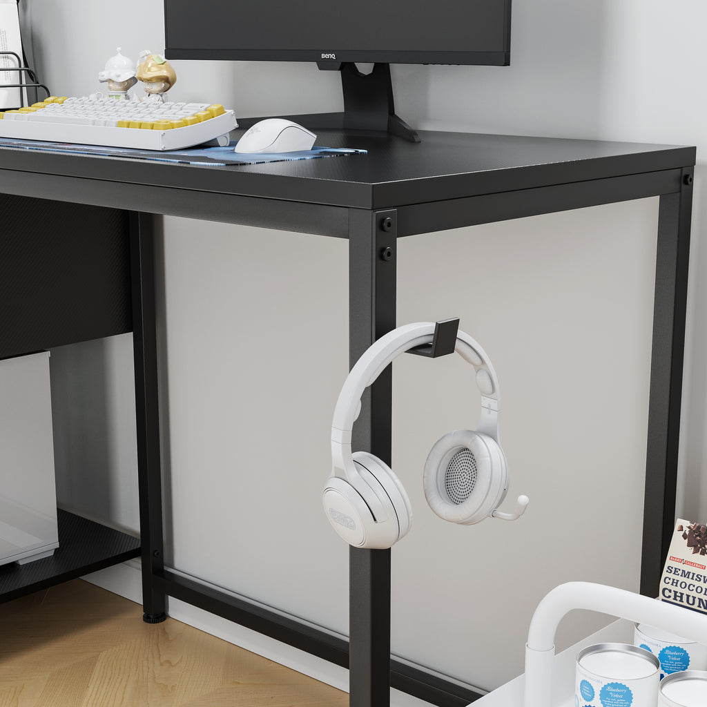 48-Inch Computer Desk with Power, Storage & LED