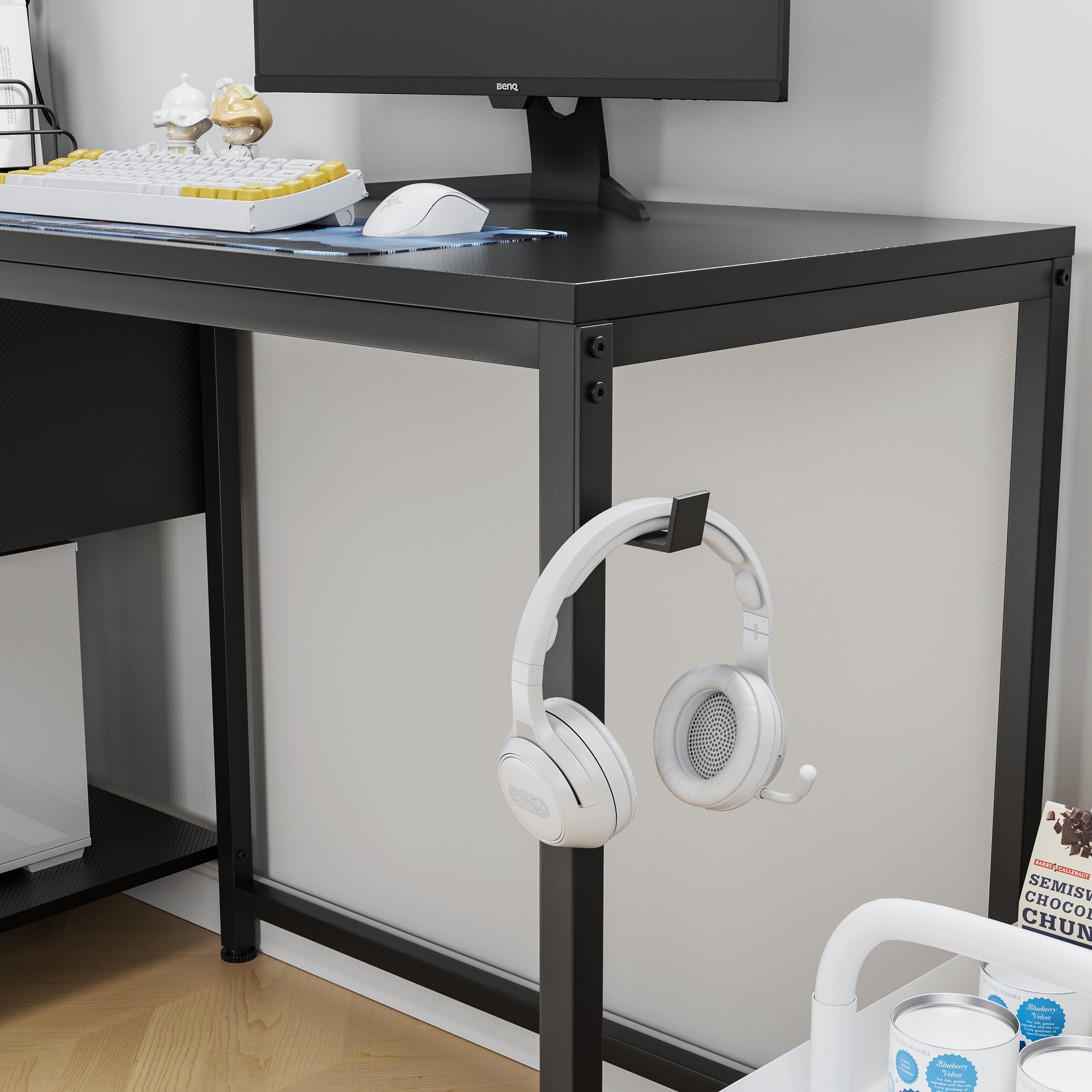 48-Inch Computer Desk with Power, Storage & LED