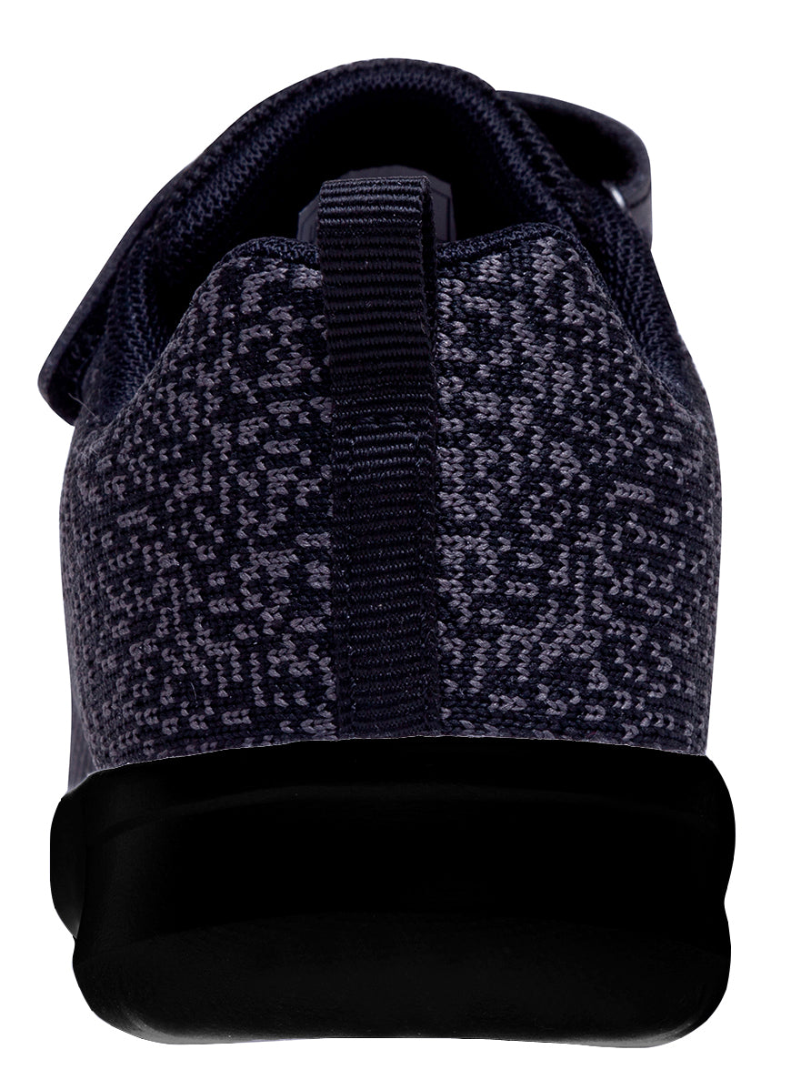 NEWMALL kids all-black mesh athletic sneaker - view 2