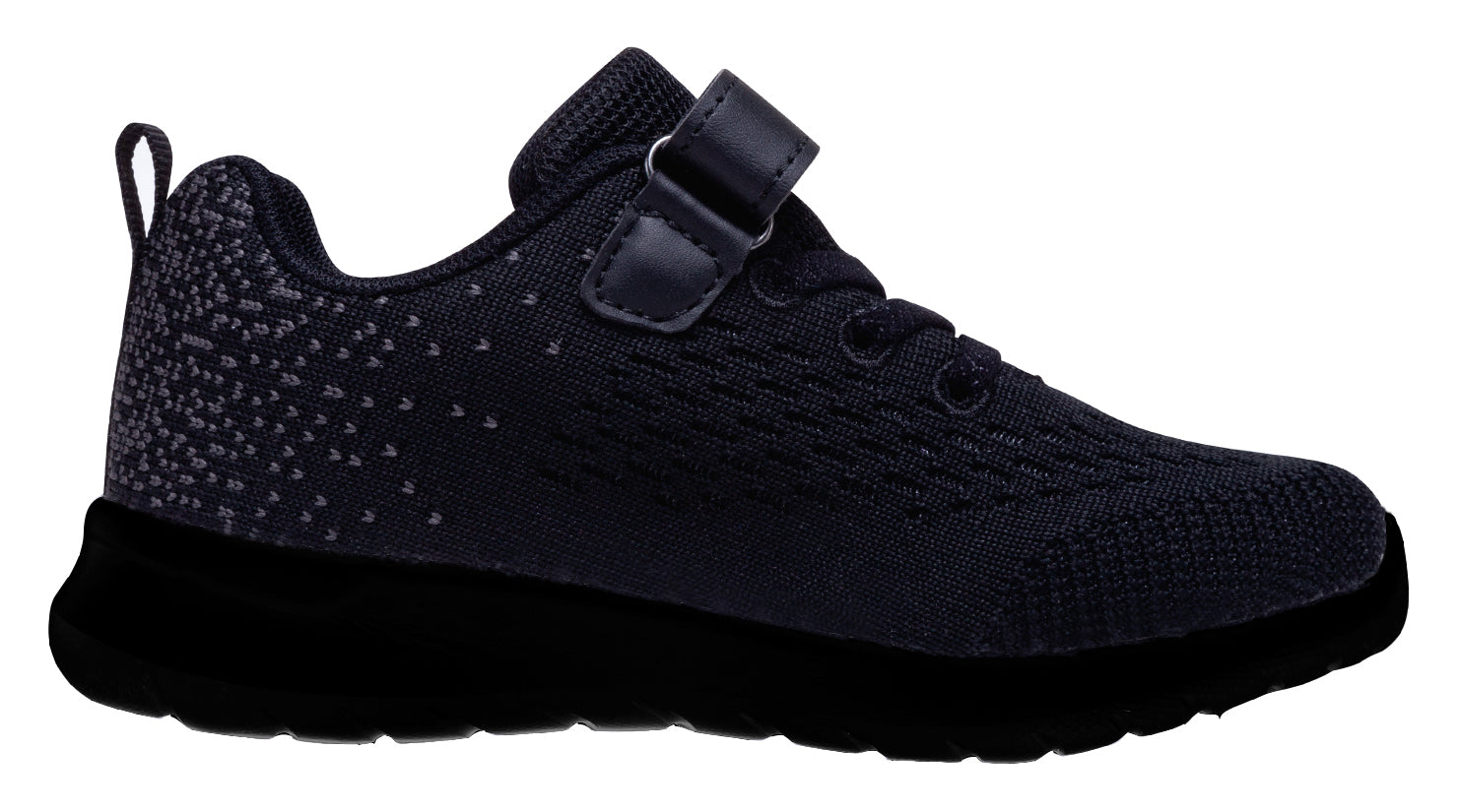 NEWMALL kids all-black mesh athletic sneaker - view 3