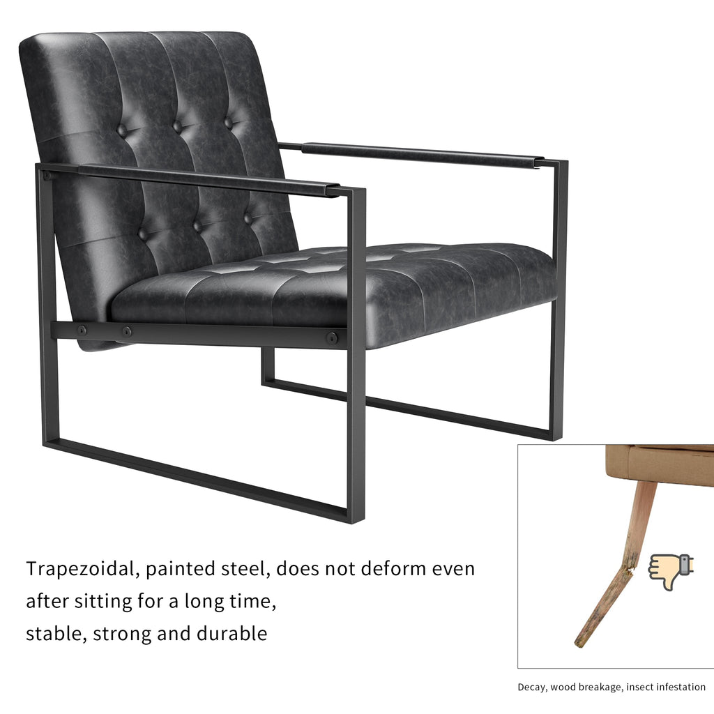 Modern Linen Upholstered Accent Chair